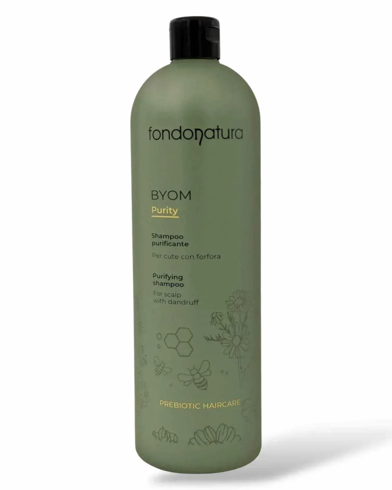 Fondonatura Byom Purity Shampoo Antiforfora, per Cute Impura, 1000 ml