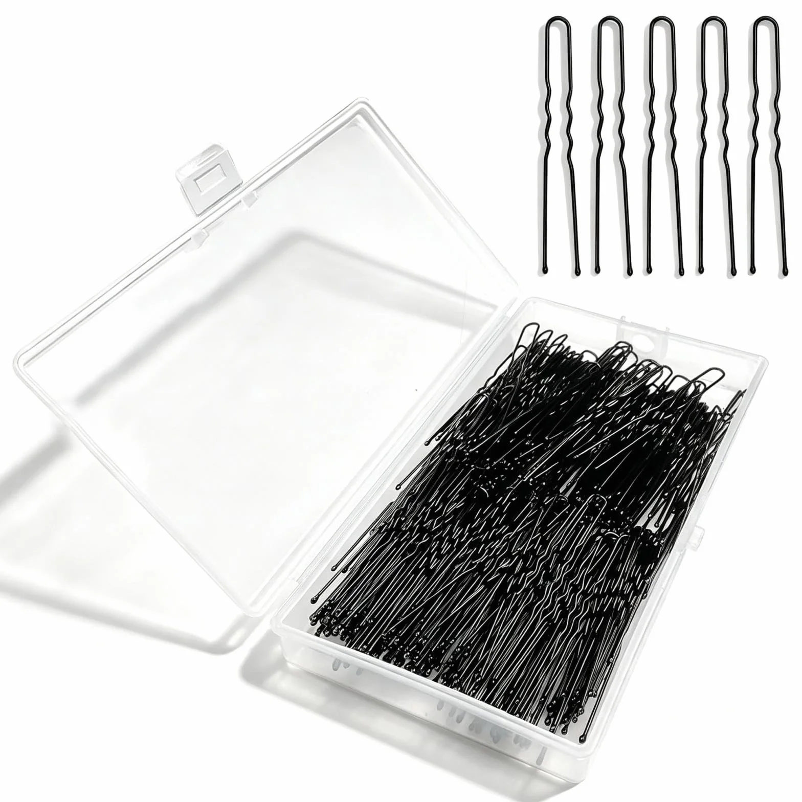 Uootach 200 Pezzi Forcine per Capelli, 6 cm Forma di U Fermagli per Capelli da donna, fermaglio per capelli ondulato fermaglio per capelli invisibile, Adatto a forcina per ragazze, parrucchiere