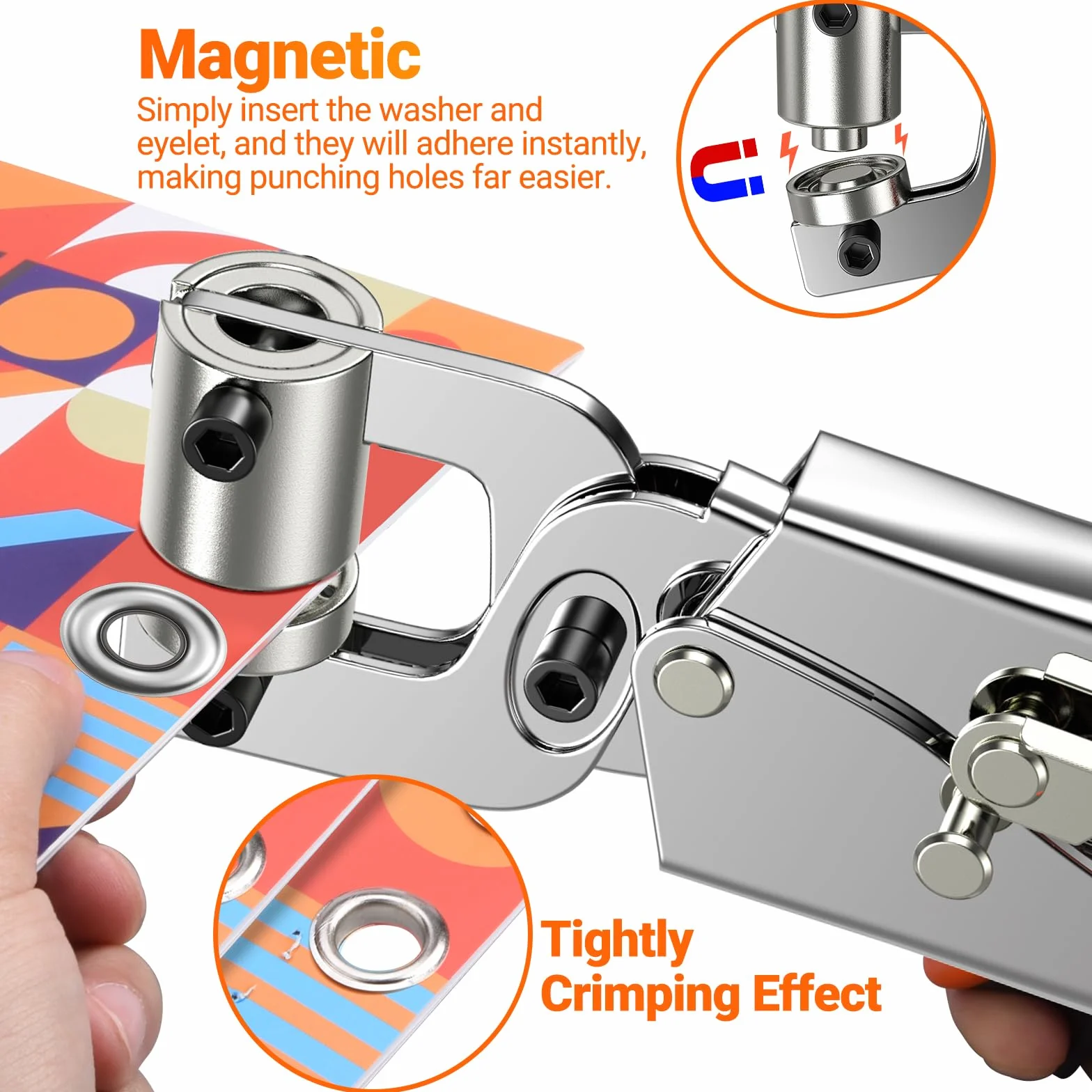 Pinza Per Occhielli Metallici 200 Occhielli ø 10mm Occhiellatrice Per Tessuti
