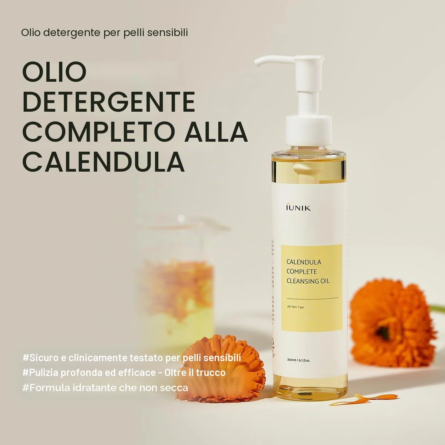 IUNIK Calendula Complete Cleansing Oil (200 ml)