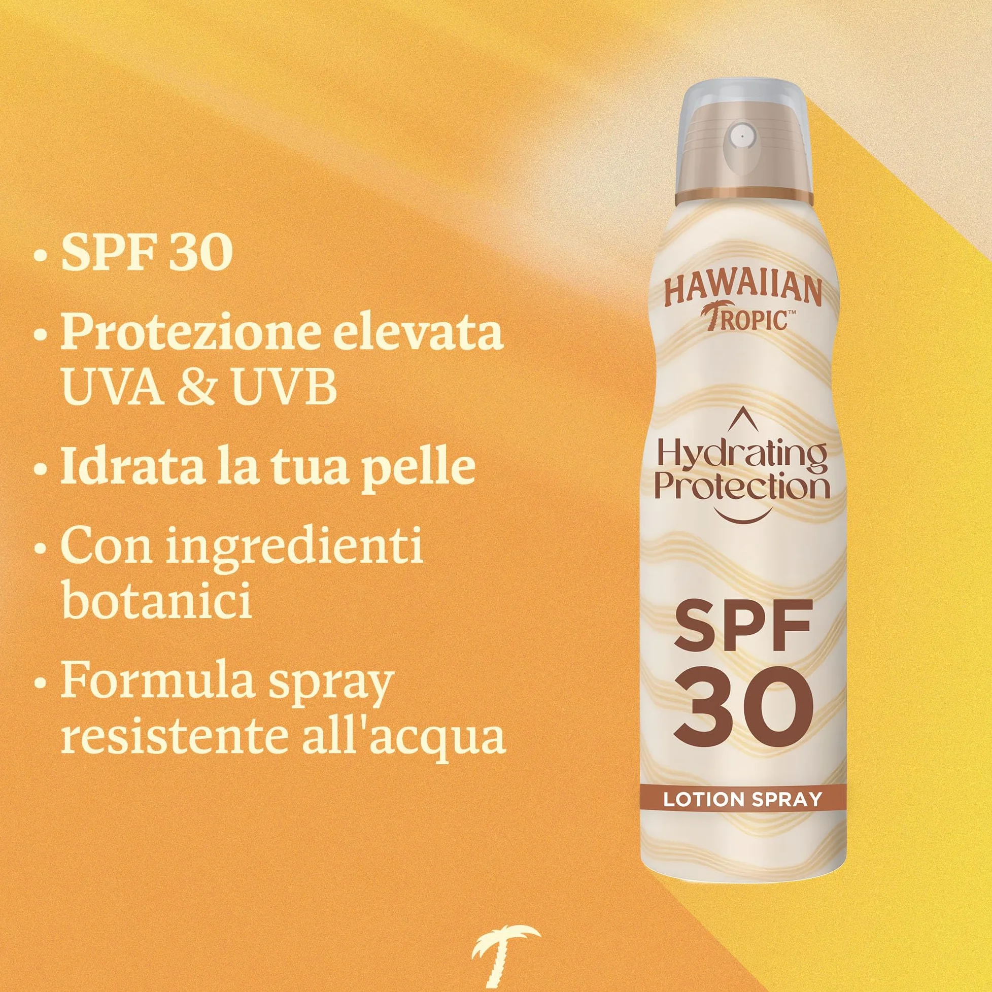 Spray Solare Protettivo Idratante di Hawaiian Tropic, Protezione SPF 50 UVA e UVB Resistente all'Acqua, Profumo Tropicale, Lozione Solare, 220 ml