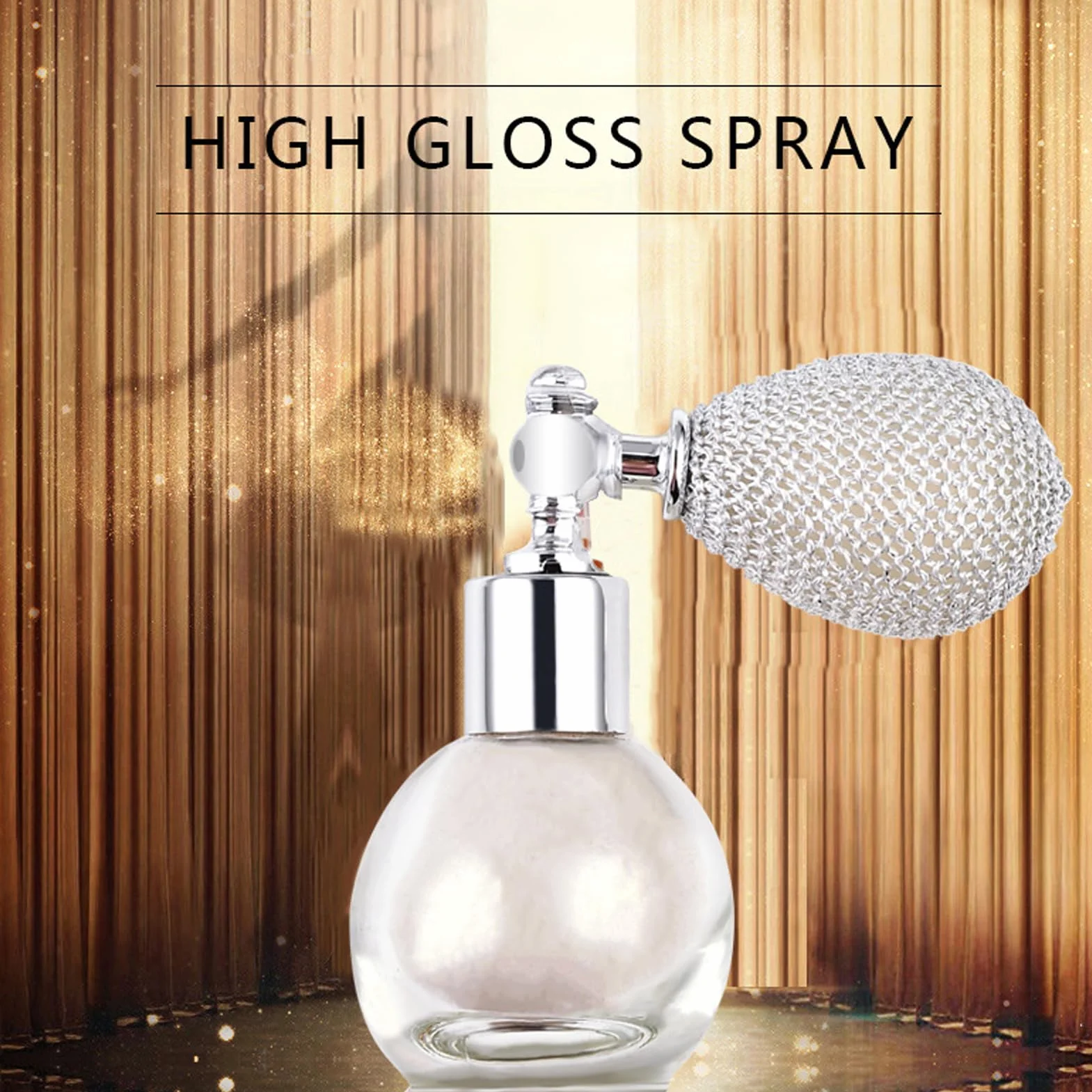 3 colori spray glitterato in polvere sfusa, lucido ad alta brillantezza, per capelli, viso, corpo, cosmetico