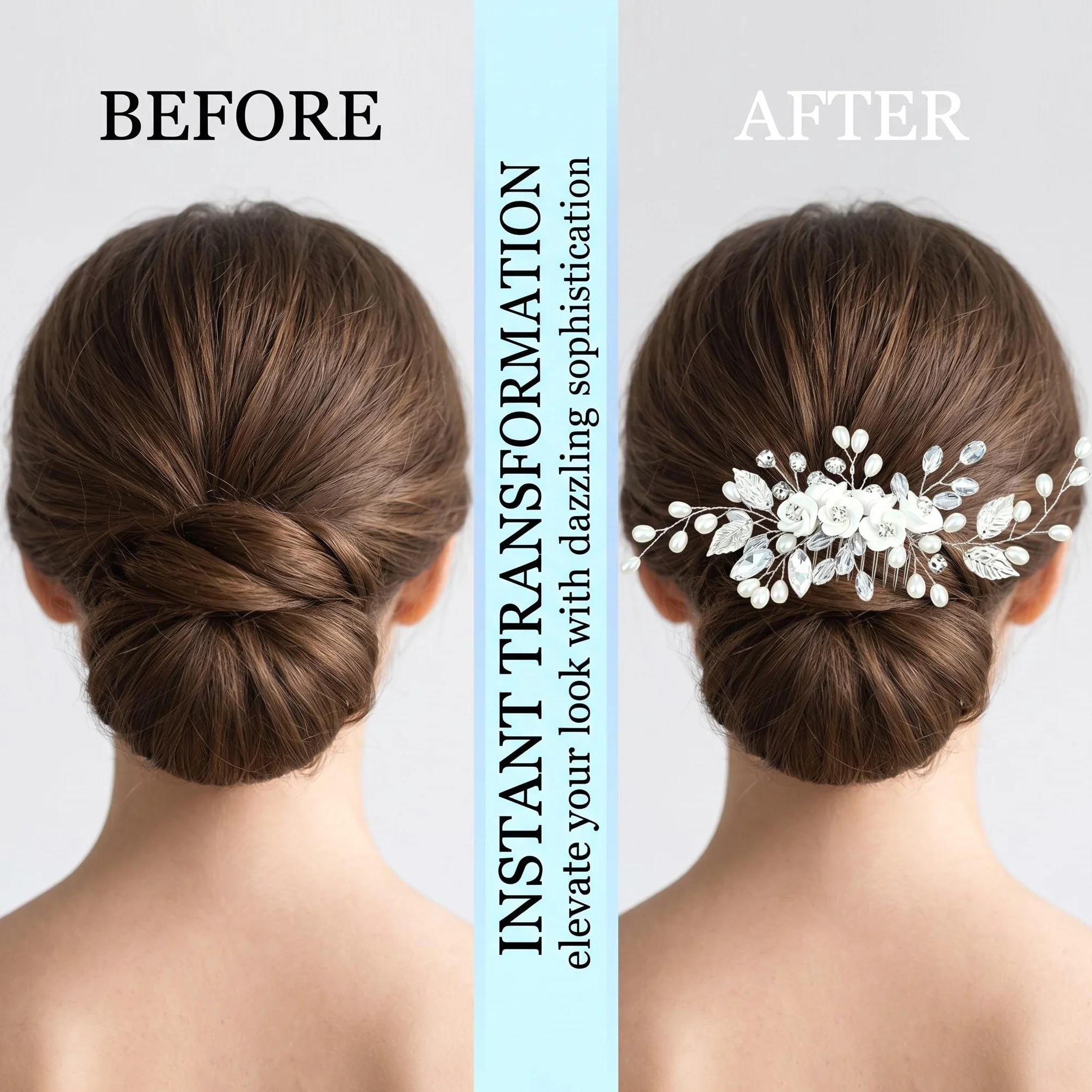 Pettinino argentato per capelli da sposa, Pettine per Capelli da Sposa Fermaglio per Donne e Ragazze, Capelli Sposa Pettine,Accessori Capelli Sposa