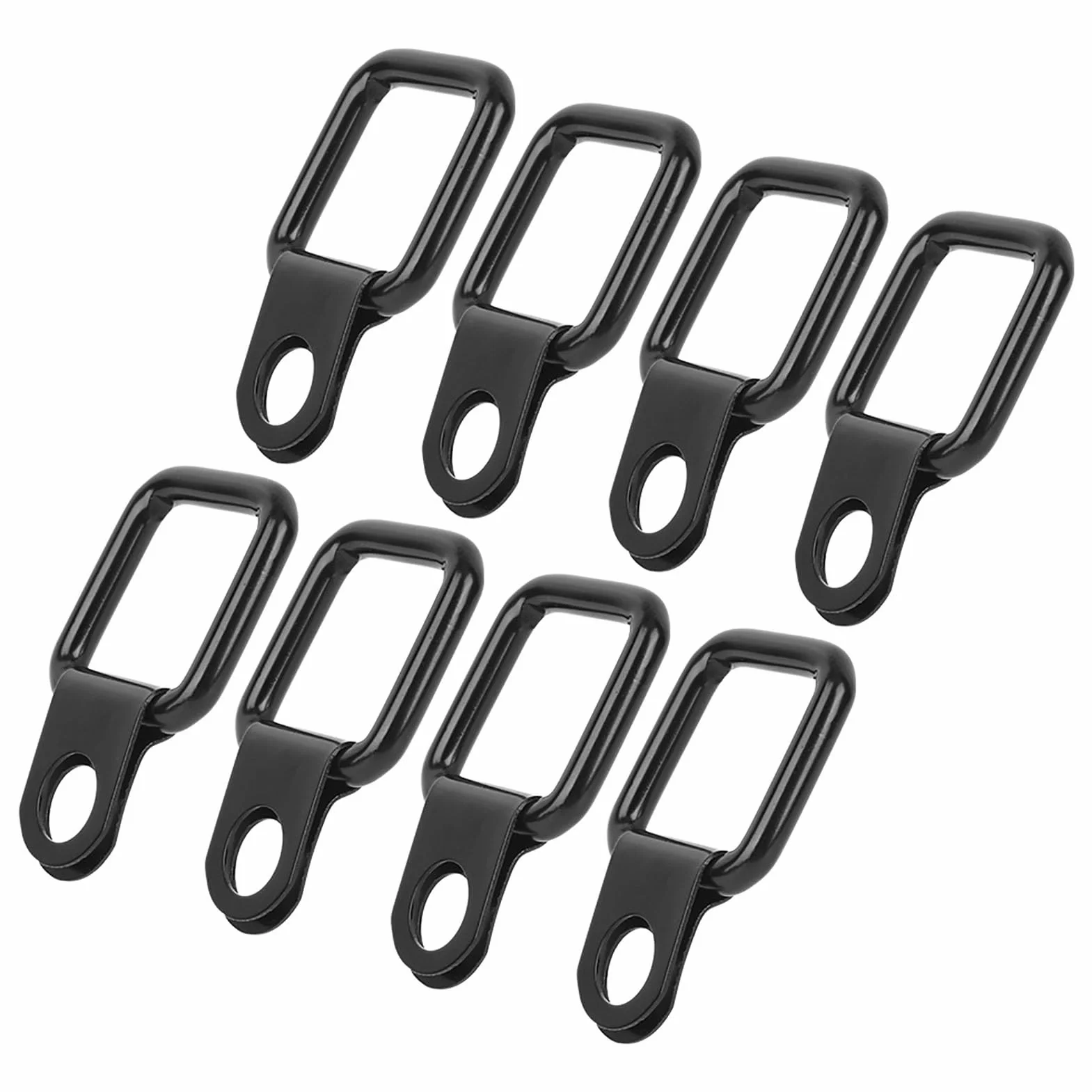 Ancoraggio ad anello a D 8 pezzi per Wrangler JK YJ TJ JKU 2,8 x 4,8 x 0,4 cm