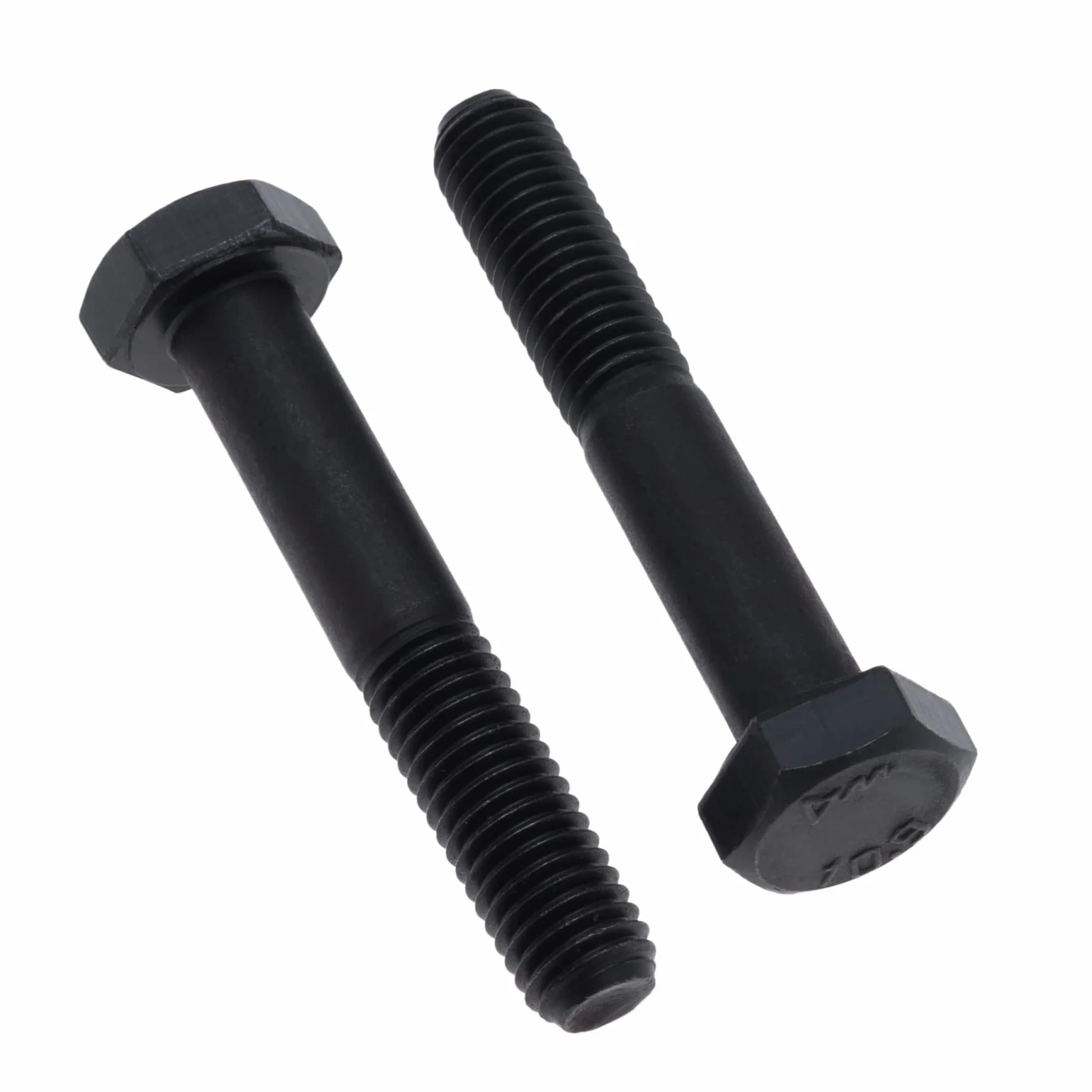 Bulloni Esagonali Parzialmente M8X60 Classe 10.9 Acciaio Legato Nero DIN931 ISO 4014 (8mm x 60mm) - Pacco da 10