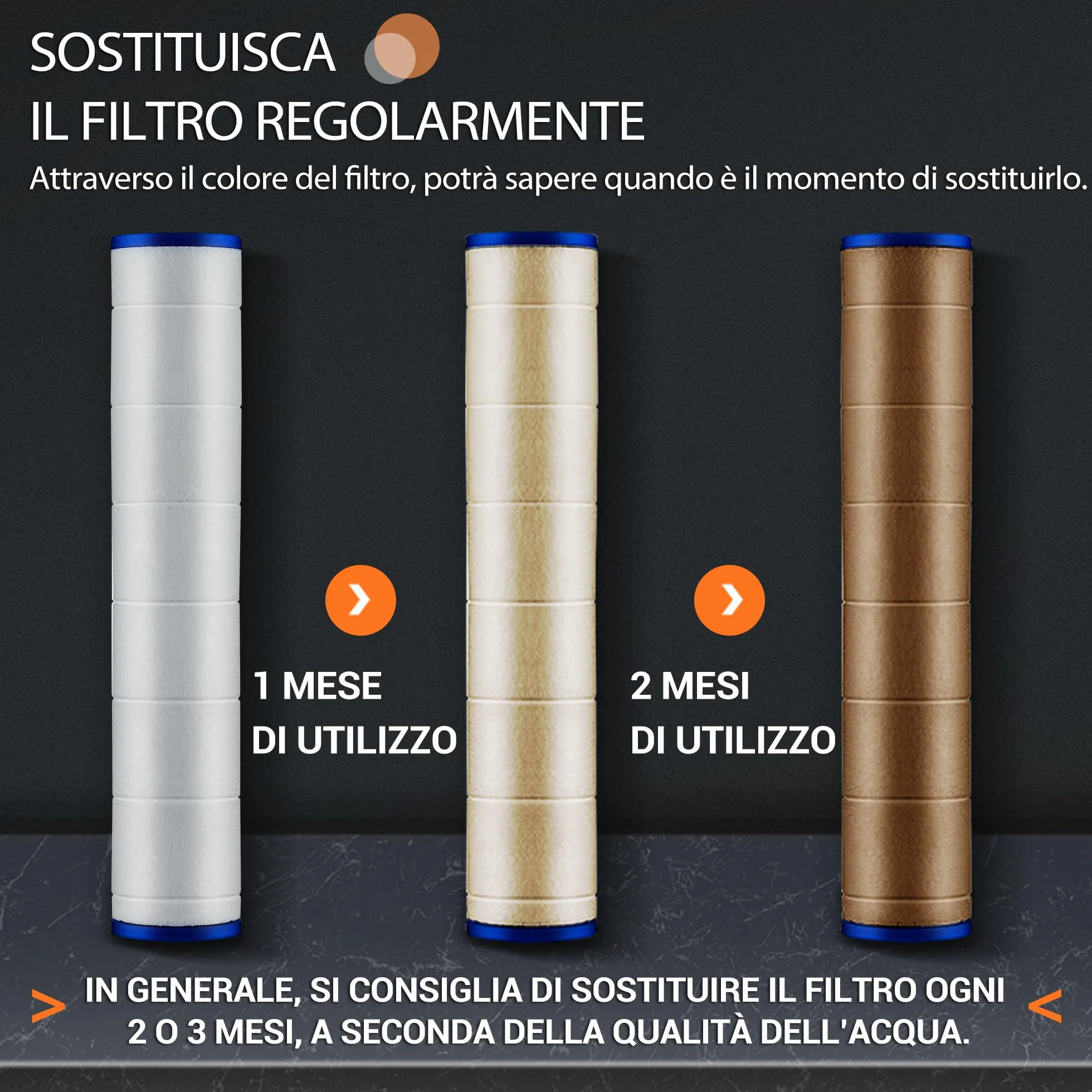 Soffione Doccia con Filtro Anticalcare Alta Pressione Purificatore d'Acqua 2 Filtri