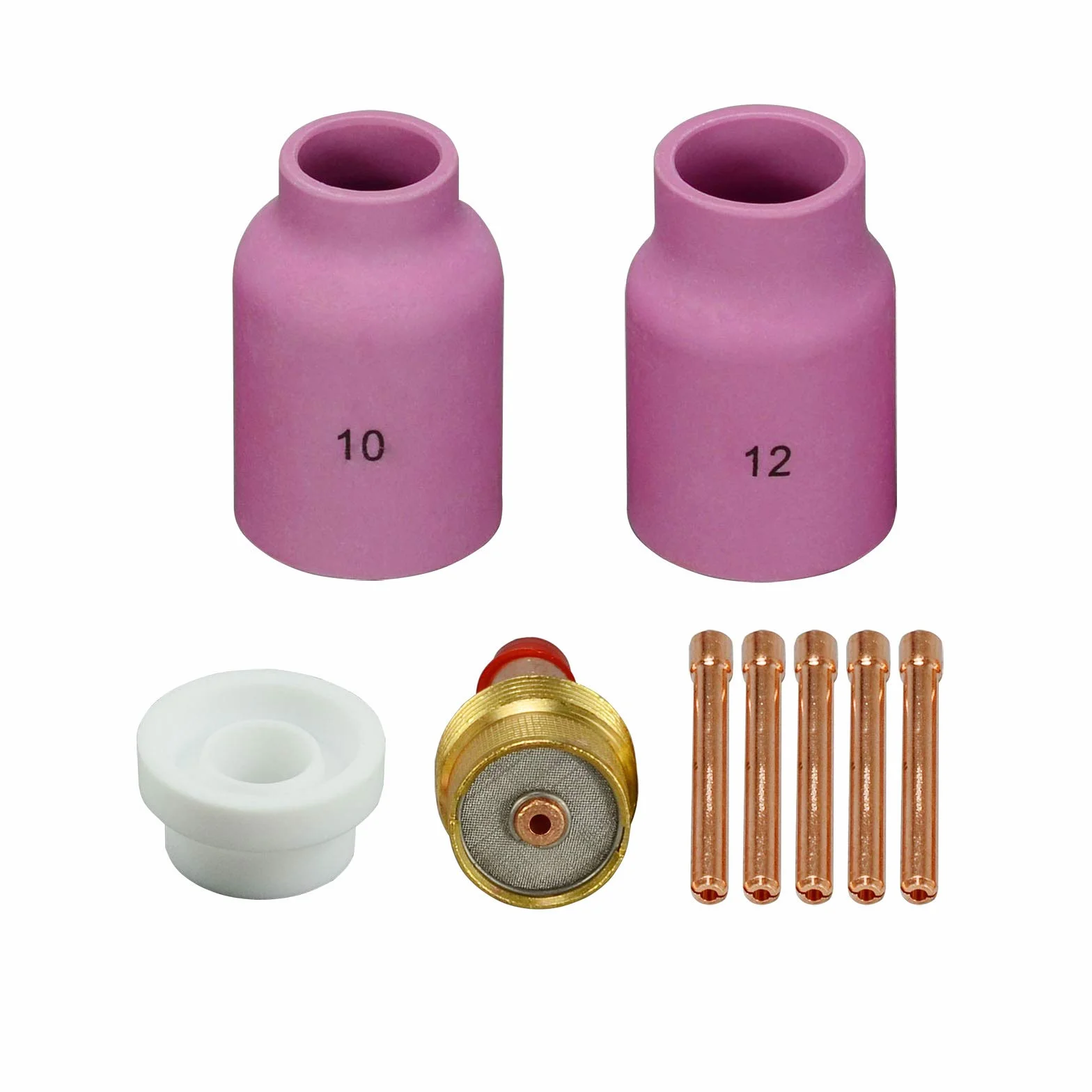 RIVERWELD 9 lenti per gas TIG 45V64 10N24 54N63 ugello isolante tazza ceramica 53N87 53N88 Kit saldatura TIG WP 17 18 26