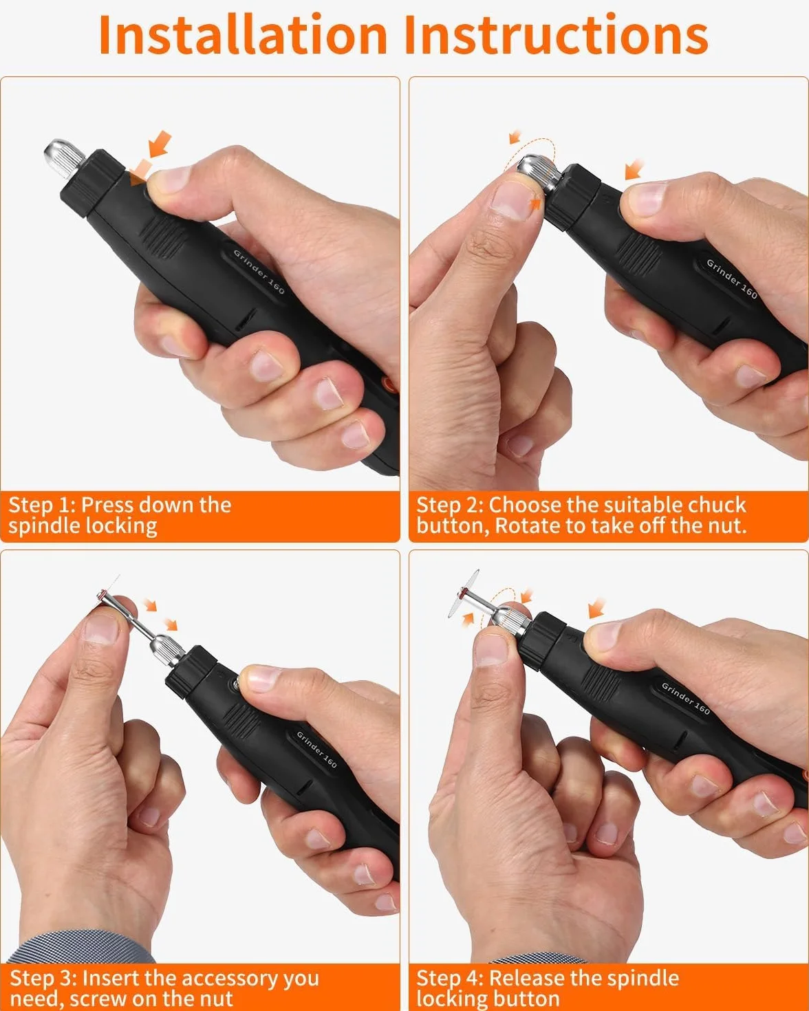 Utensile Rotante Multifunzione 104 Accessori 5 Velocità Variabile 5000-18000 RPM Mini Trapano Elettrico Smerigliatrice per Incisione Taglio Foratura Lucidatura
