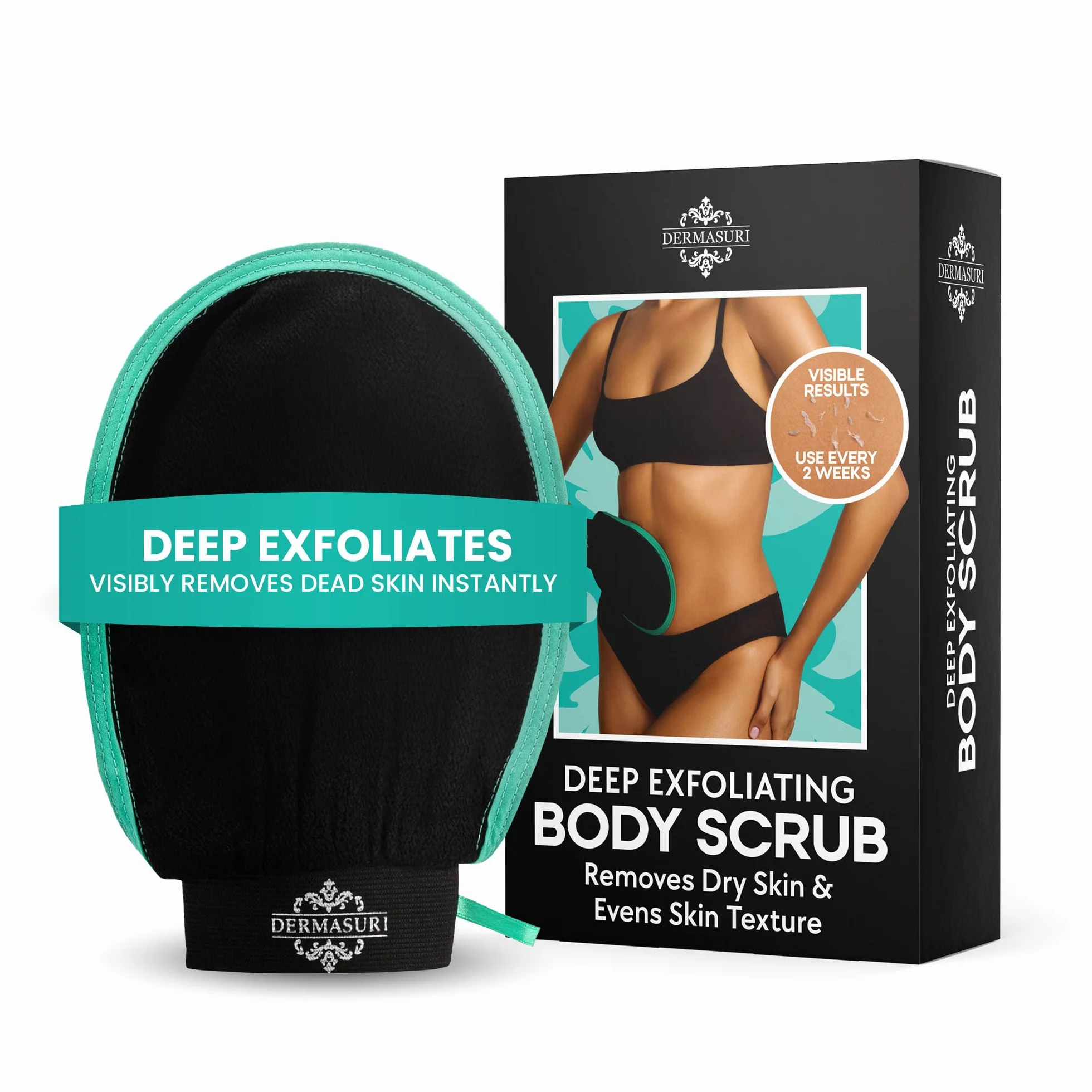 Dermasuri – Guanto Esfoliante Corpo Profondo – Scrub Levigante e Rimozione Abbronzatura – Guanto Coreano per Uomo e Donna – Idea Regalo Spa – Trattamento Cheratosi Pilare – 1 Pezzo