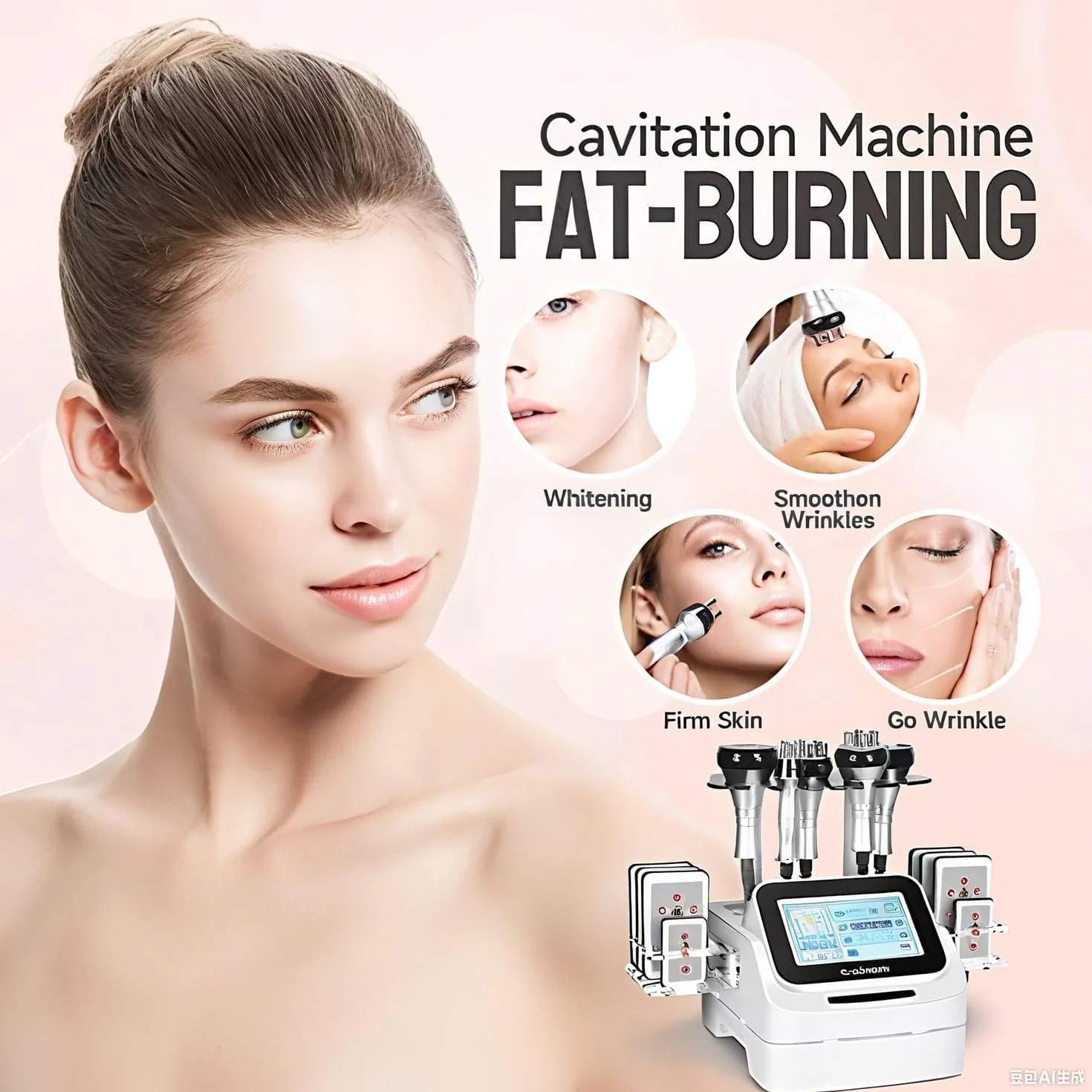 6 In 1 Macchina Cavitazione 40k massaggiatore professionale a radiofrequenza Ultrasuoni Lipolaser Dispositivo Bellezza Vuoto per Cura Del Viso Corpo Scultura Anticellulite braccia vita coscia