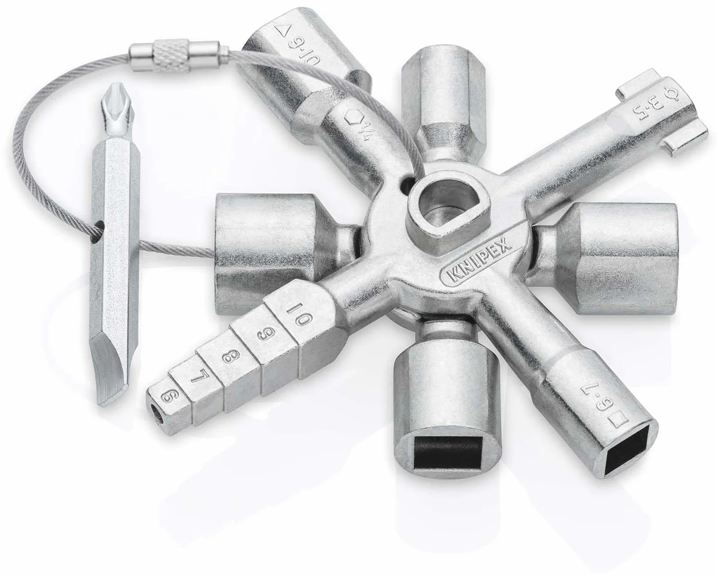 KNIPEX TwinKey Chiave universale per quadri elettrici 92 mm 00 11 01