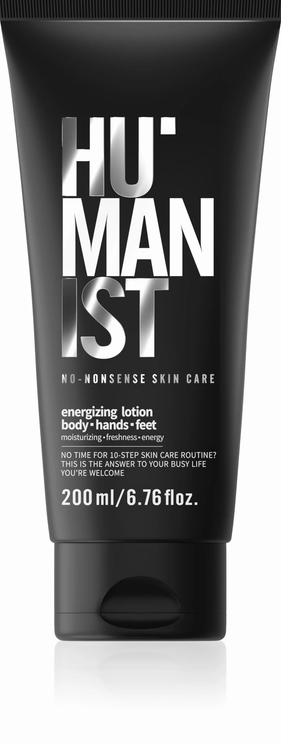 HUMANIST – Cura Maschile – Lozione Energizzante – Corpo, Mani, Piedi – Elasticizza – Rigenera – Nutre – Leviga – Rinfresca – Olio di Cocco, Burro di Karité, Vitamina E, Burro di Mango – 200 ml