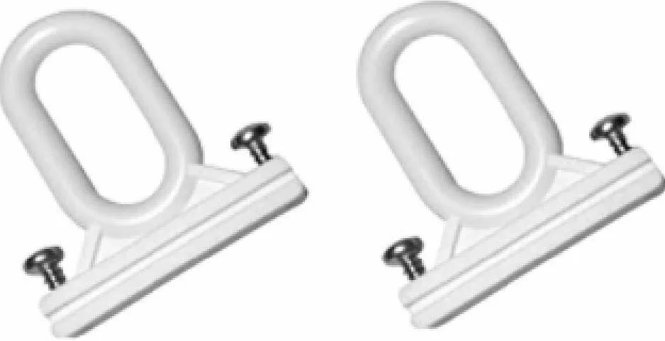 Coppia Ricambi Ganci Occhielli Tenda da Sole PVC Bianco