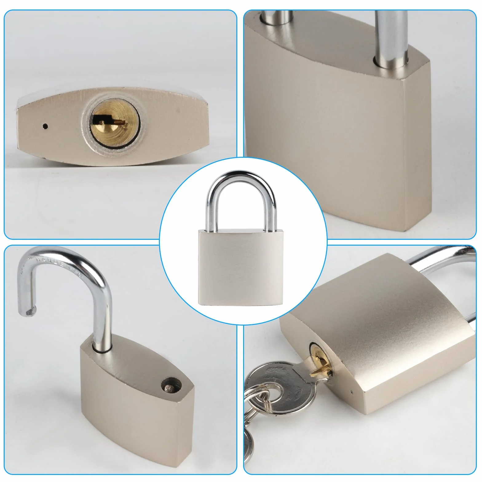 Haspe Serratura di Sicurezza 12,7 cm Acciaio Inox per Cancello