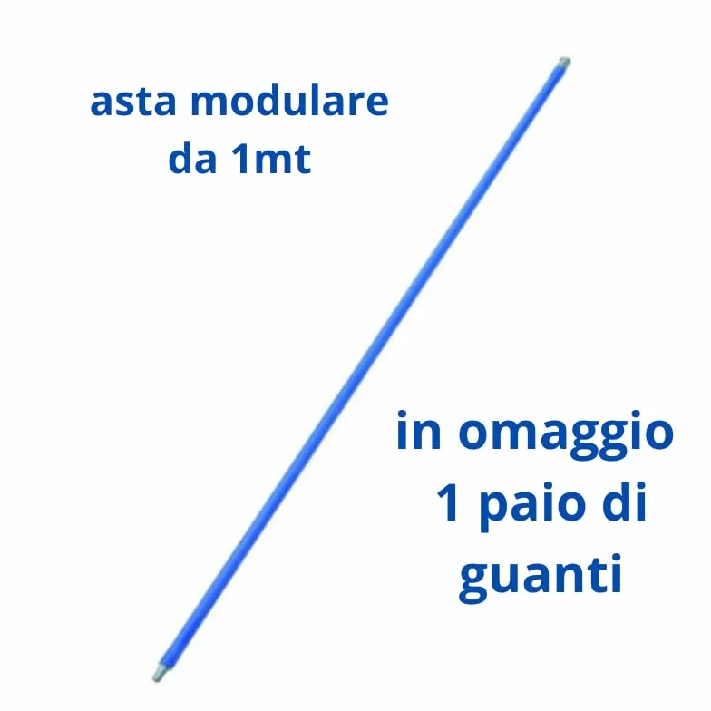 PINTO FERRAMENTA Kit Spazzacamino Pulizia Canna Fumarie Spazzola Tonda Quadrata Asta Stufa Legna Camino Pellet Guanti 25 CM