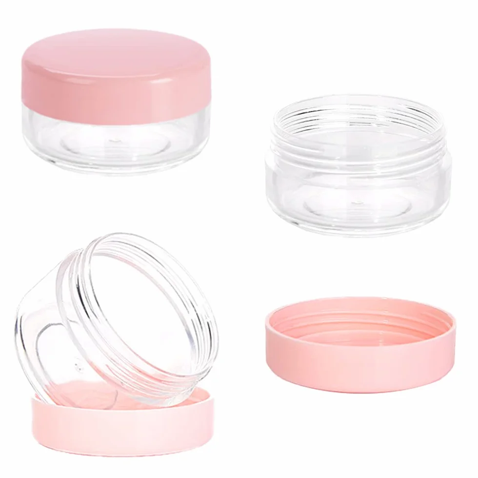 16 Pezzi 10Grammi/10ml Vuoti Vasetti Cosmetici in Plastica e 4 Mini Spatole, Mini Vasi da Viaggio con Coperchi, Vasi Campione per Mini Articoli da Toeletta per Lozioni, Cosmetici (4 Colori)