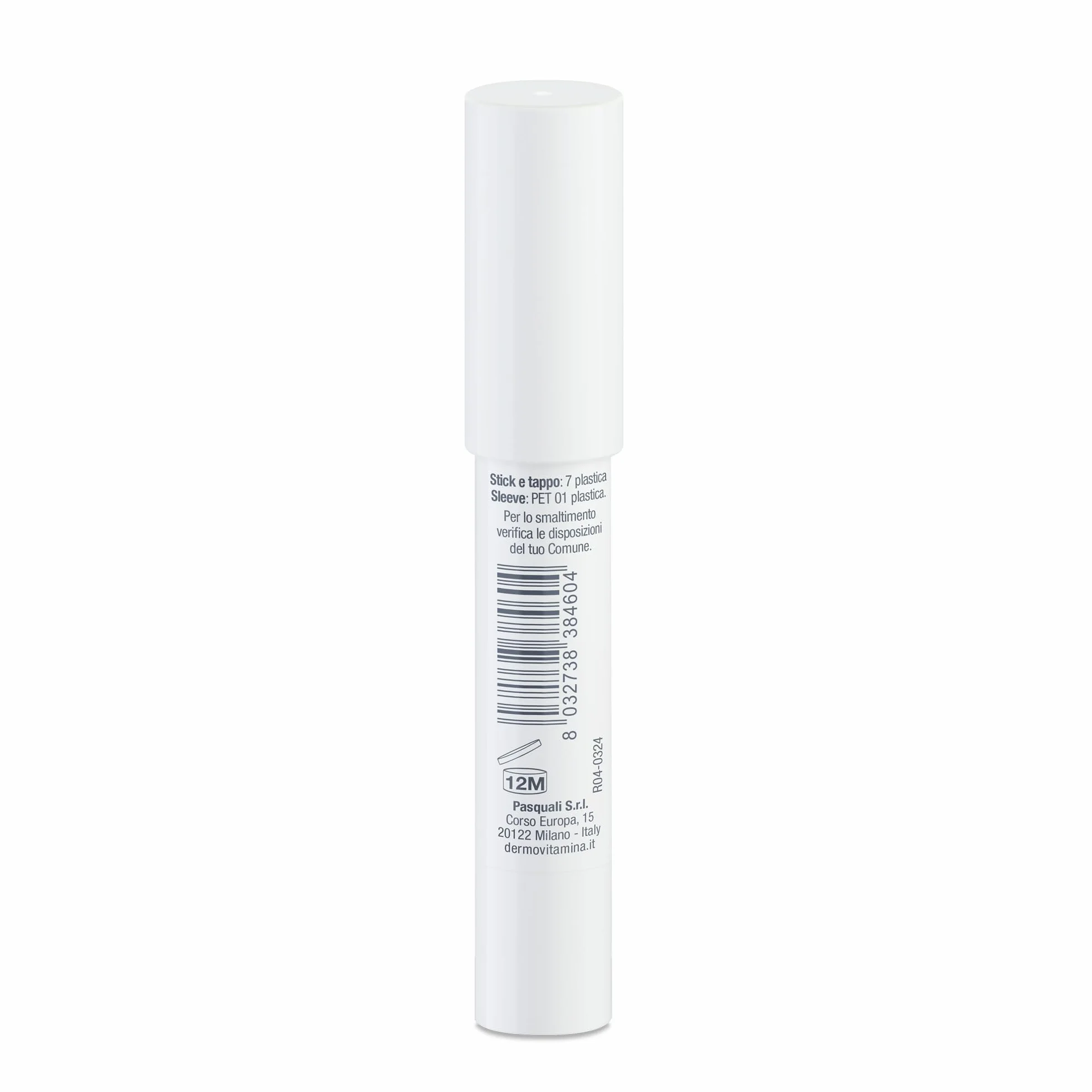 Dermovitamina Ragadi Naso Labbra - Stick per Labbra e Naso Screpolato - Stick Lipogel Rigenerante - Aroma Vaniglia - Senza Conservanti - Lim Balm da 3 ml