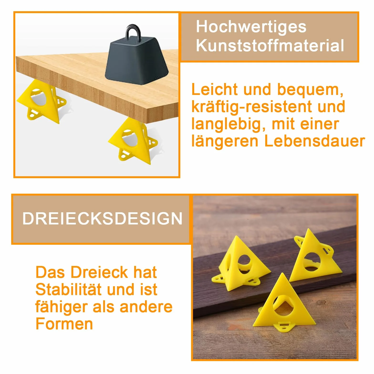 Supporti a Piramide per Pittore 40 Pezzi Giallo Cono Tela Triangolo di Vernice Alzateper Ante Supporto Pittura Perforata Legno Mobili Stand Porta Dell'armadio
