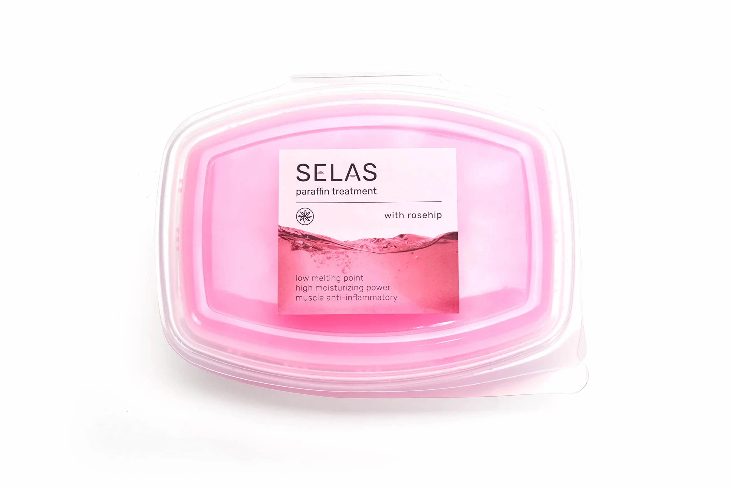 Paraffina di rosa canina 1.300ml (980g) SELAS. Per trattamenti estetici di mani e piedi. Riscaldata, idratante.