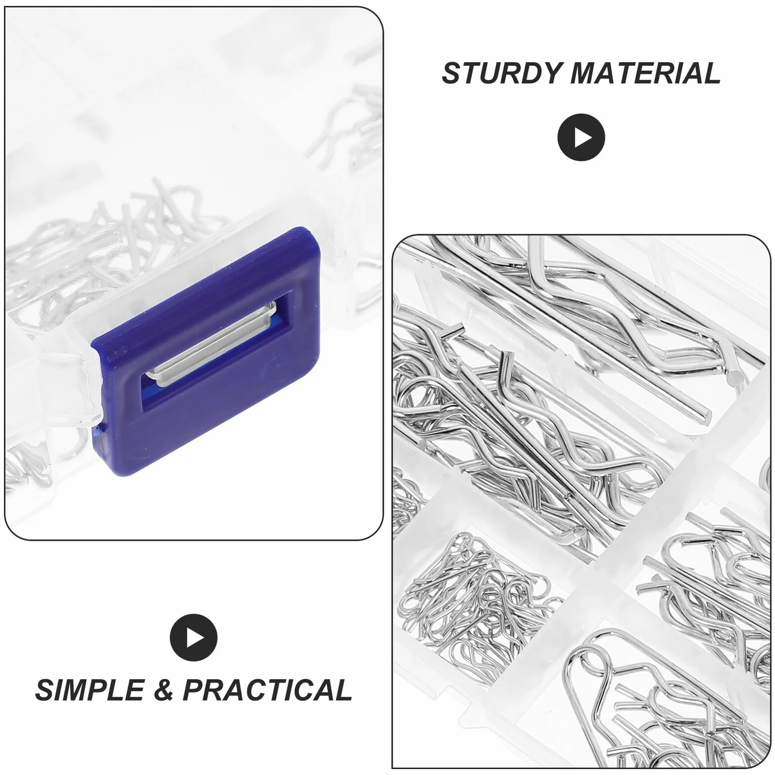 Assortimento di Coppiglie Clip per Perni di Traino 125 Pezzi