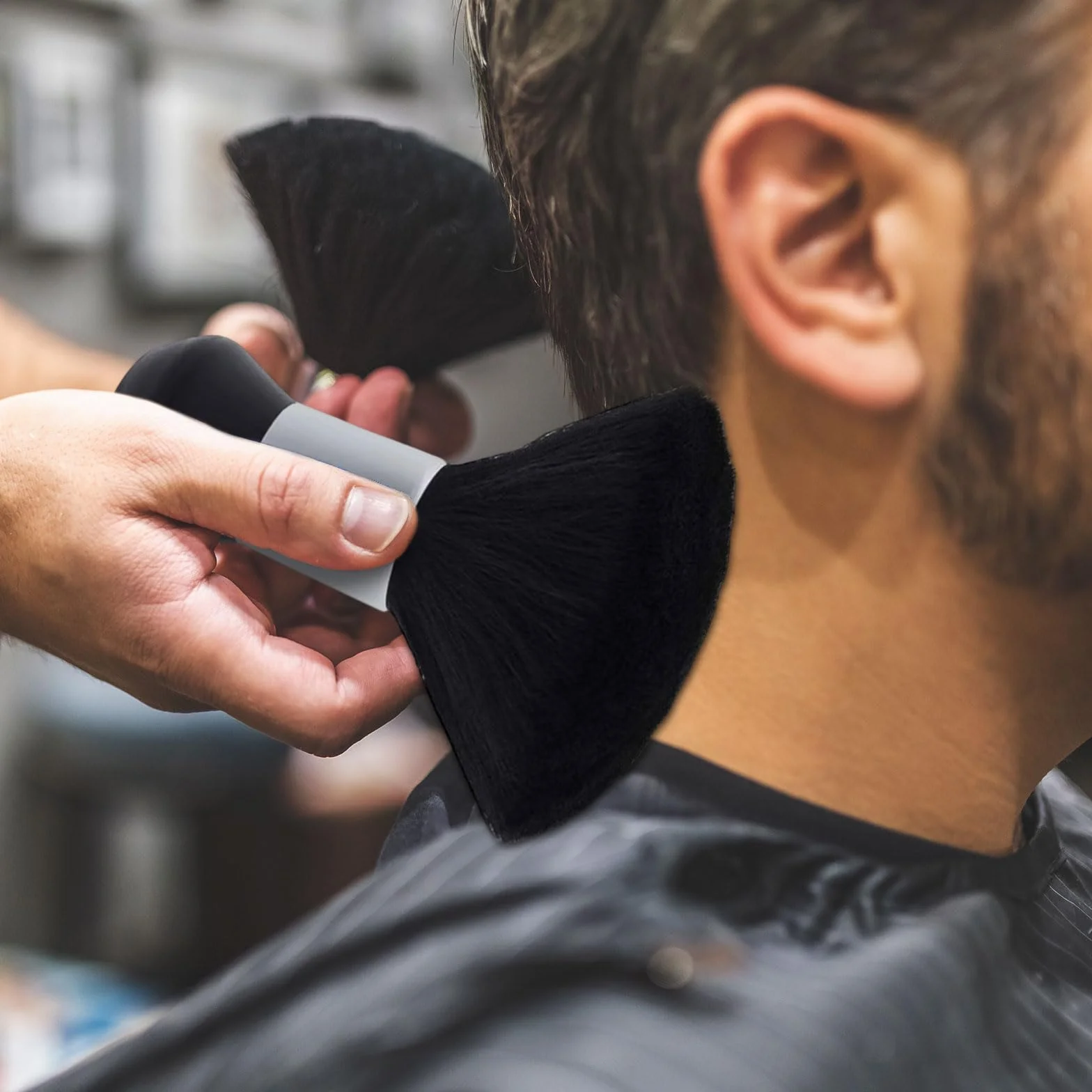 UILYNIU 2 Pezzi Pennello Parrucchiere, Pennello Collo Barbiere, Capelli Spazzare Spazzolao, Spazzola per Spolverino, Spazzola per Capelli Rotta, Pennello Collo per Parrucchieri, Salone, Barbiere