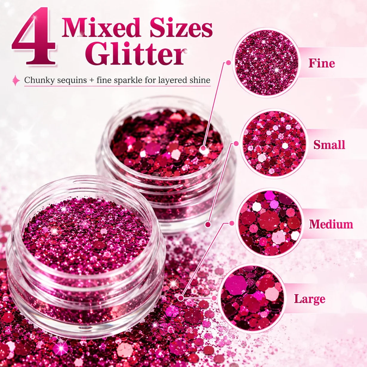 Paillette Brillanti per Viso 12 Colori, Paillette Cosmetiche Multicolori per Occhi, Capelli, Corpo, Unghie, Decorazioni per Feste e Creazioni Artistiche Fai da Te