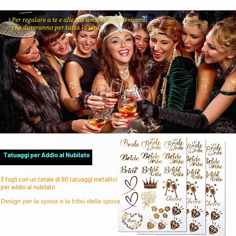 Bride Tribe Tattoos - Gold