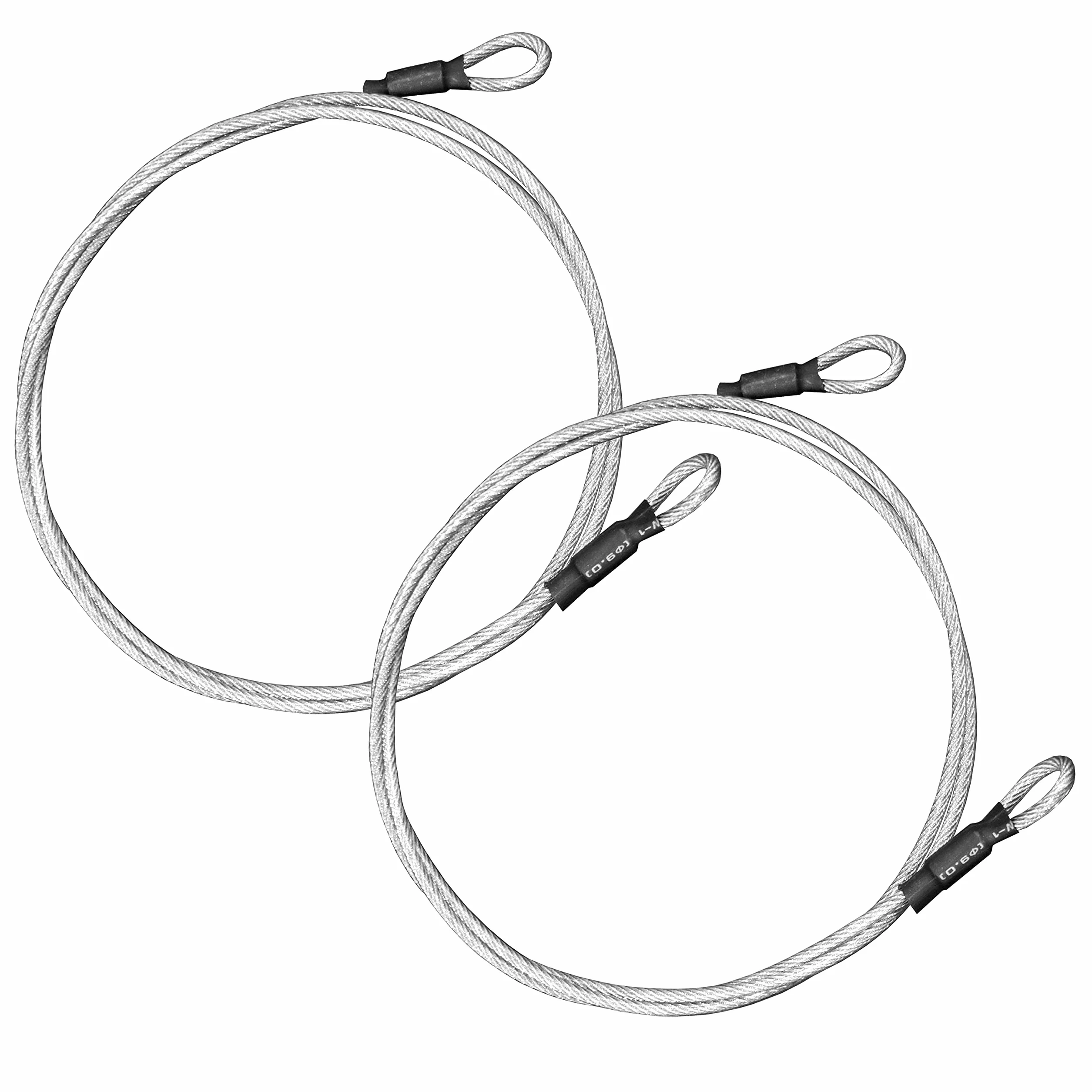 OMOTOOL Lucchetto per cavi di sicurezza 3 mm acciaio inox intrecciato, confezione da 2