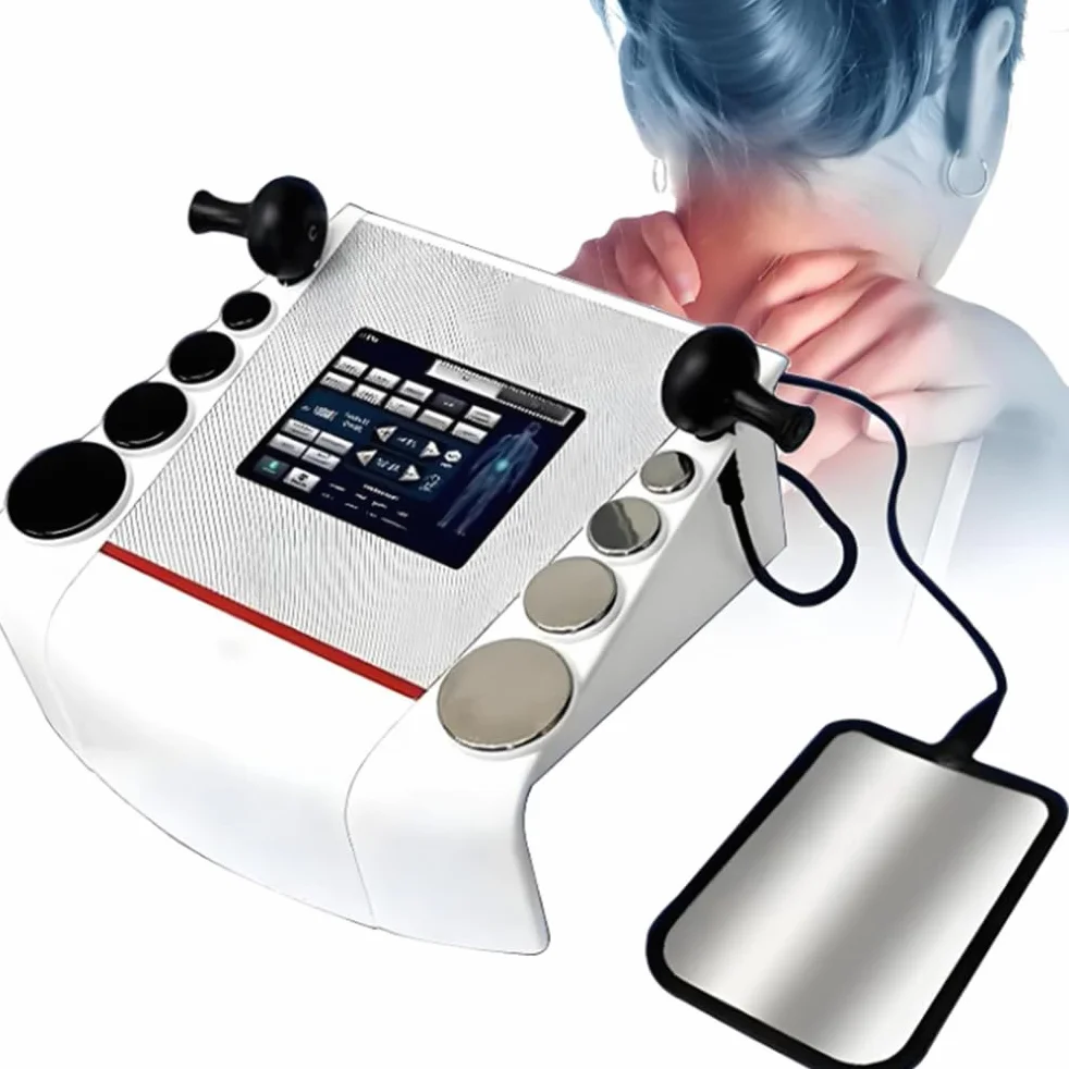 BCBKD Apparecchio per Diatermia Tecarterapia, CET RET RF Indiba per Riabilitazione Sportiva, 4 modalità E 10 Parti del Corpo, 300~448 Khz, Tecarterapia per Dolori Muscolari