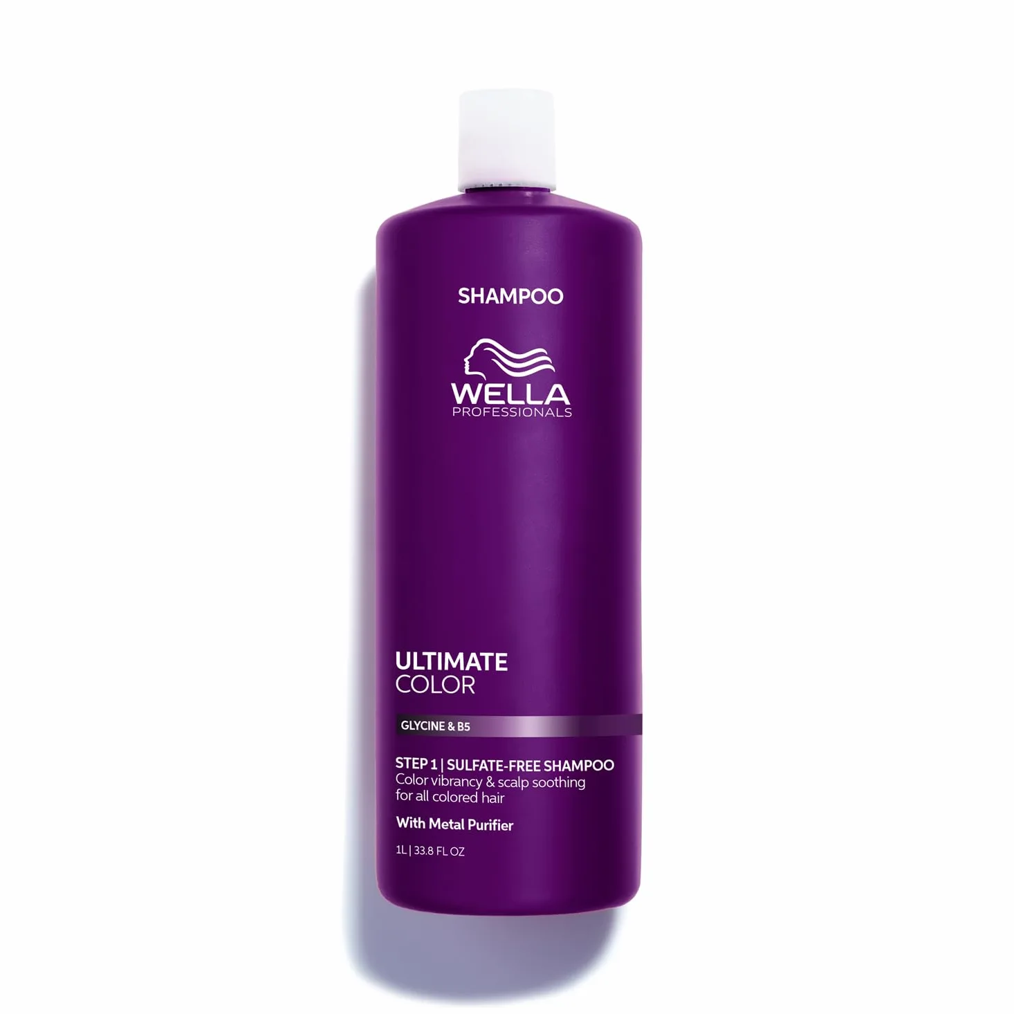 Wella Professionals Ultimate Color Step 1 – Shampoo delicato senza solfati per capelli colorati. Protegge e ravviva il colore, dona morbidezza e lucentezza naturale