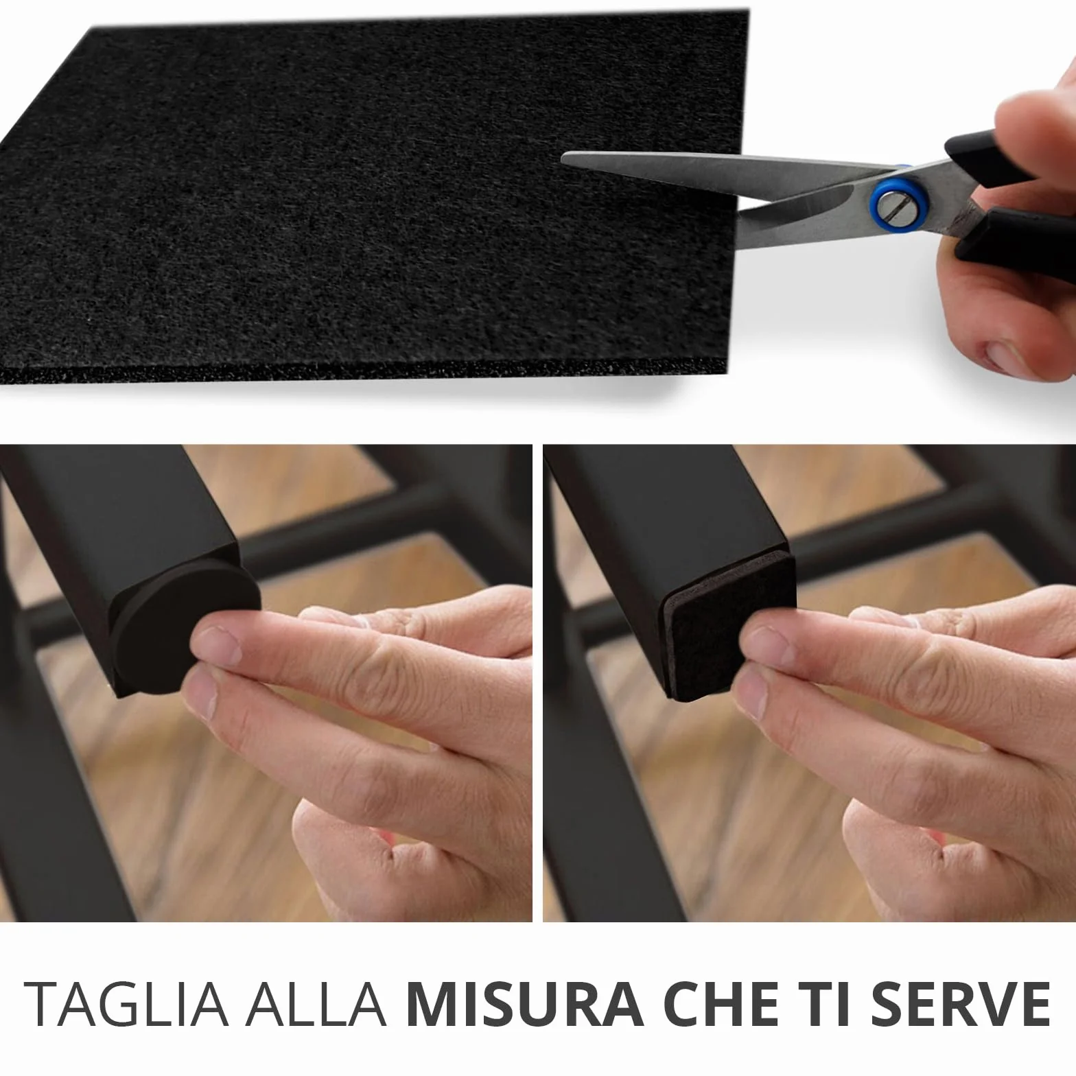 Feltrini adesivi X-PROTECTOR 8 pezzi 15 x 11 cm Nero kit
