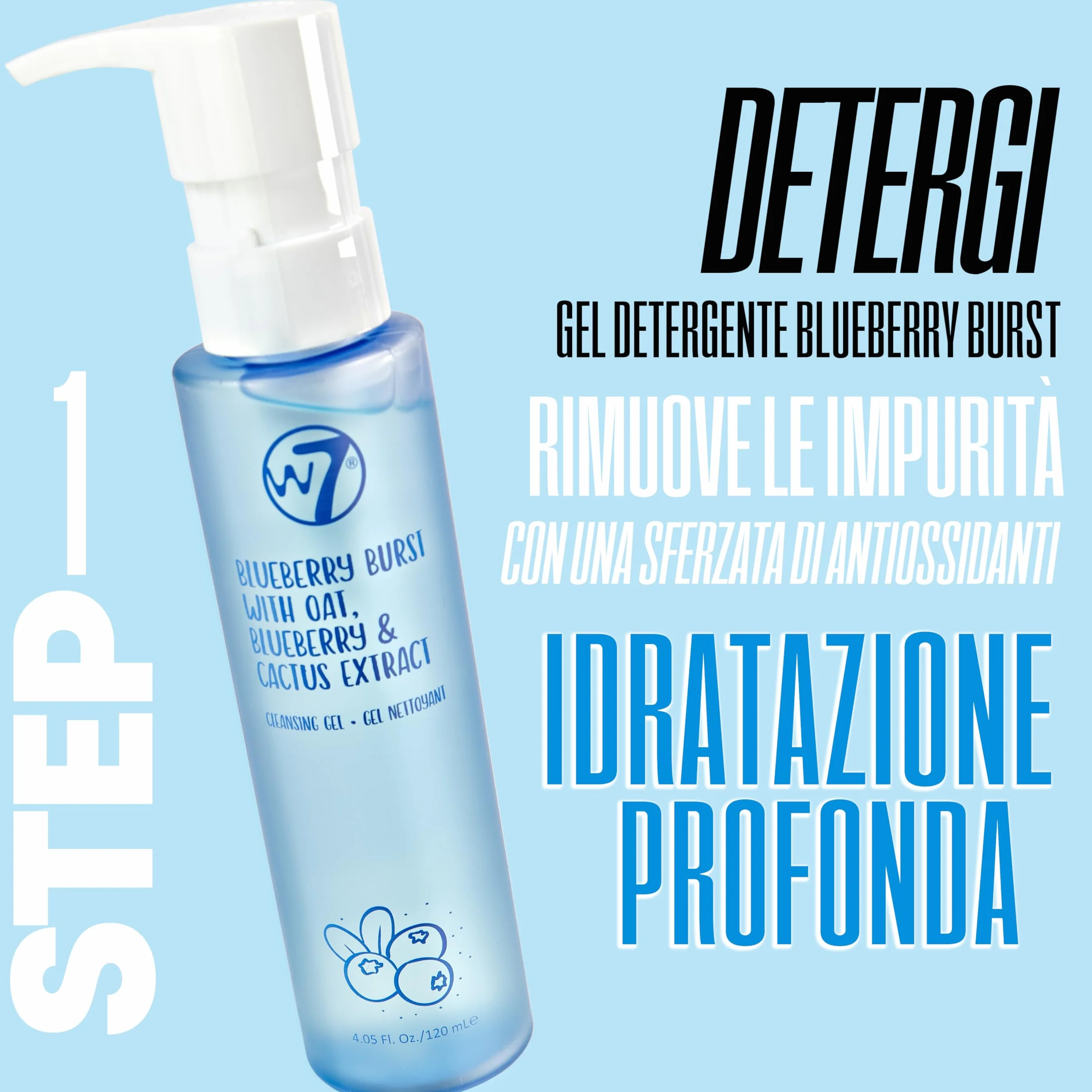 W7 Confezione regalo cosmetici viso fai da te - Crema idratante, siero, tonico, detergente e maschera labbra - Kit skincare fai da te per una pelle bella e naturale.