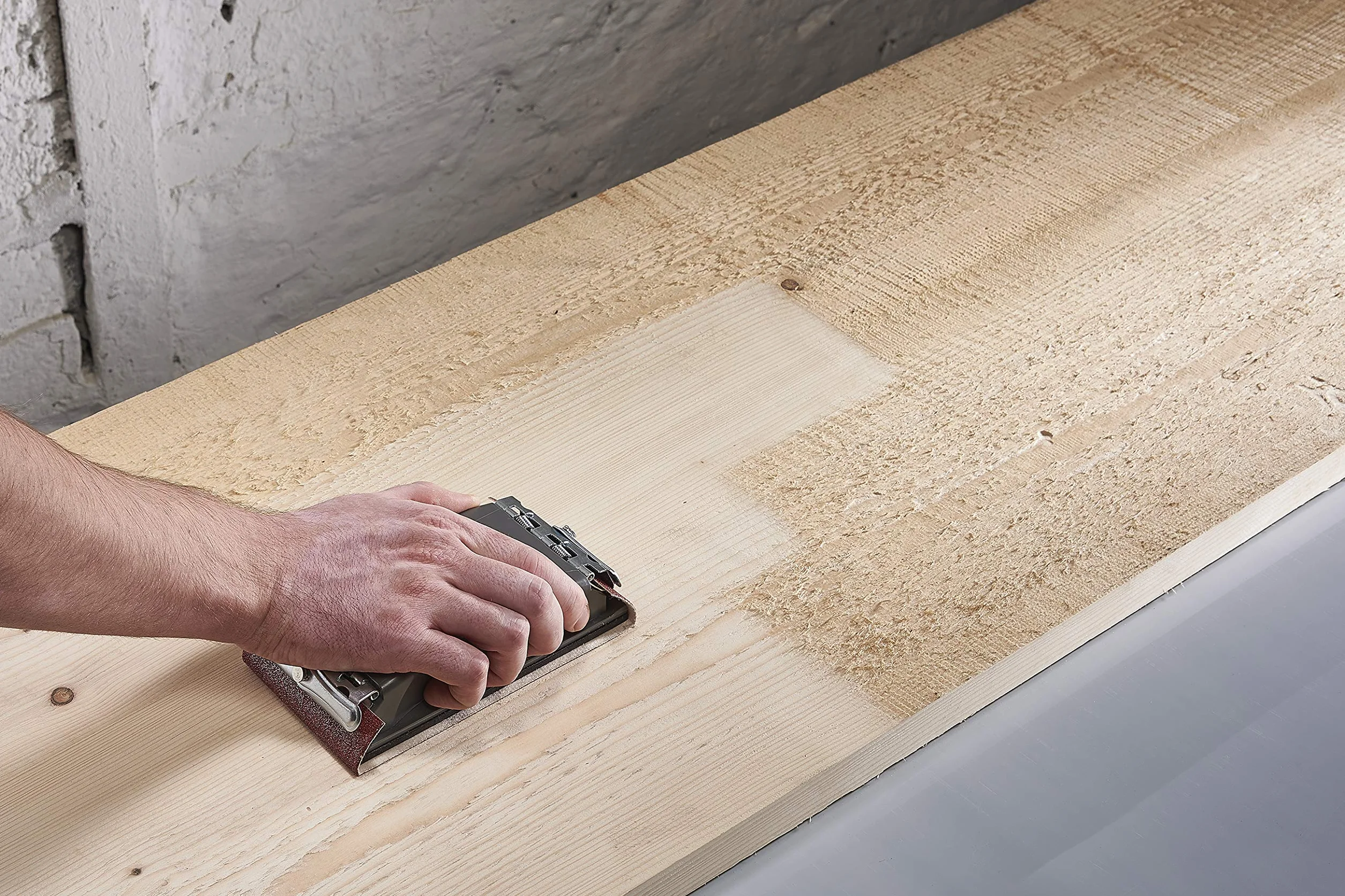 wolfcraft Levigatrice manuale 2891000 per legno e vernice con nastro abrasivo