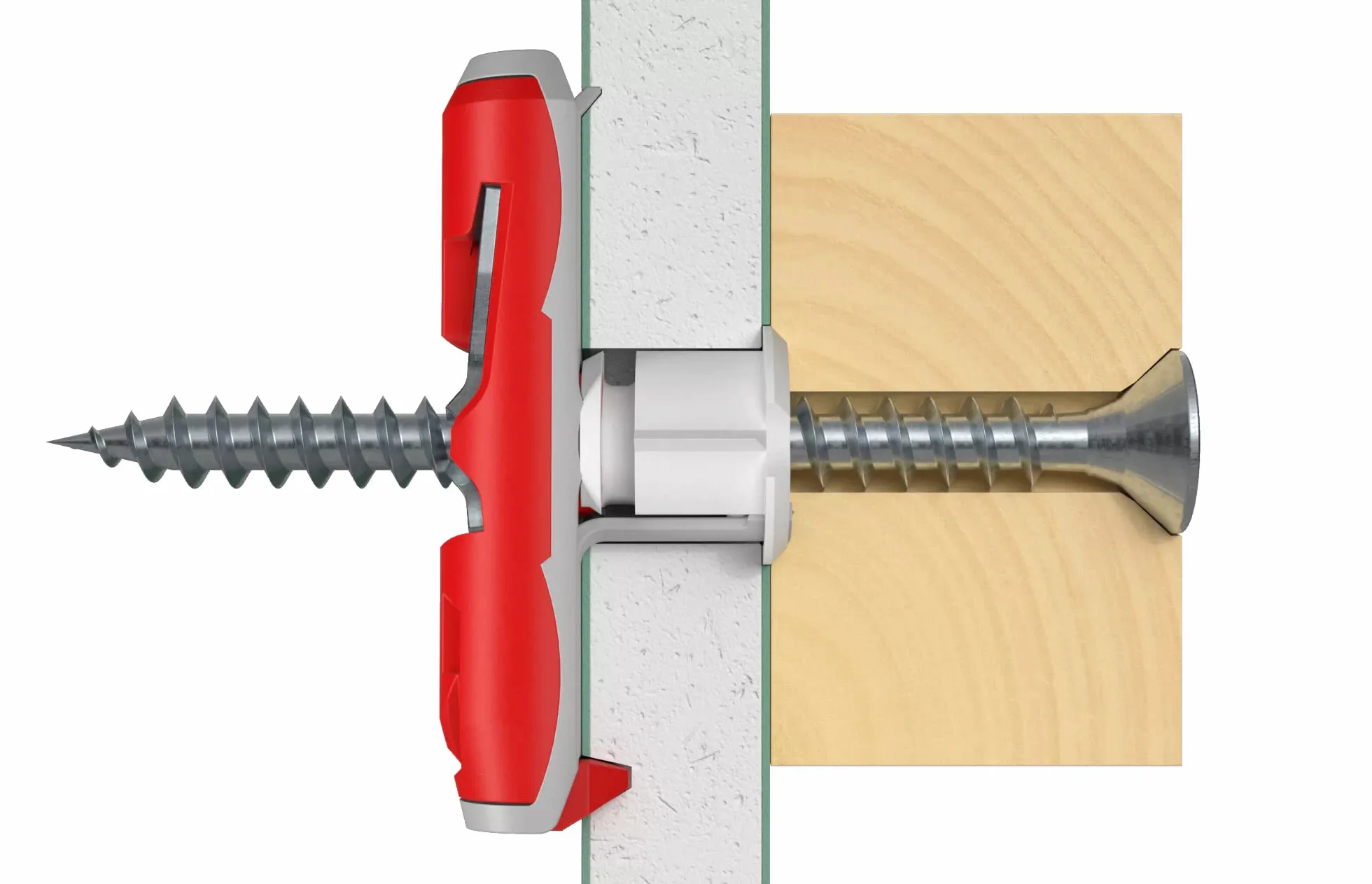 Fischer DuoTec 10mm Tasselli con Vite per Carichi Pesanti su Cartongesso