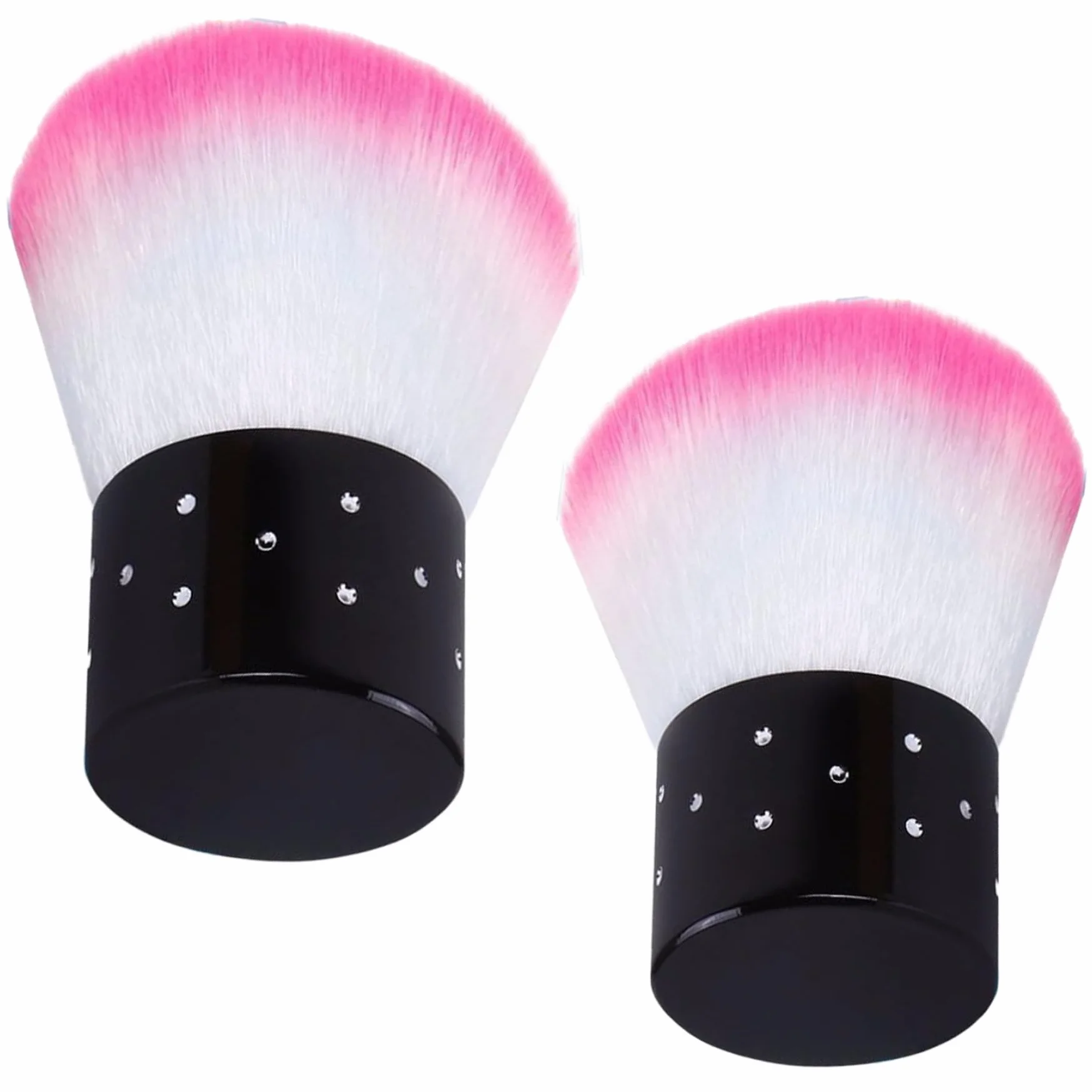 2 pennelli per polvere per unghie, testina per polvere fine morbida e confortevole per unghie, nail art da 1, 6x2, 5 pollici, spolverino facile da usare per spolverino per trucco da donna