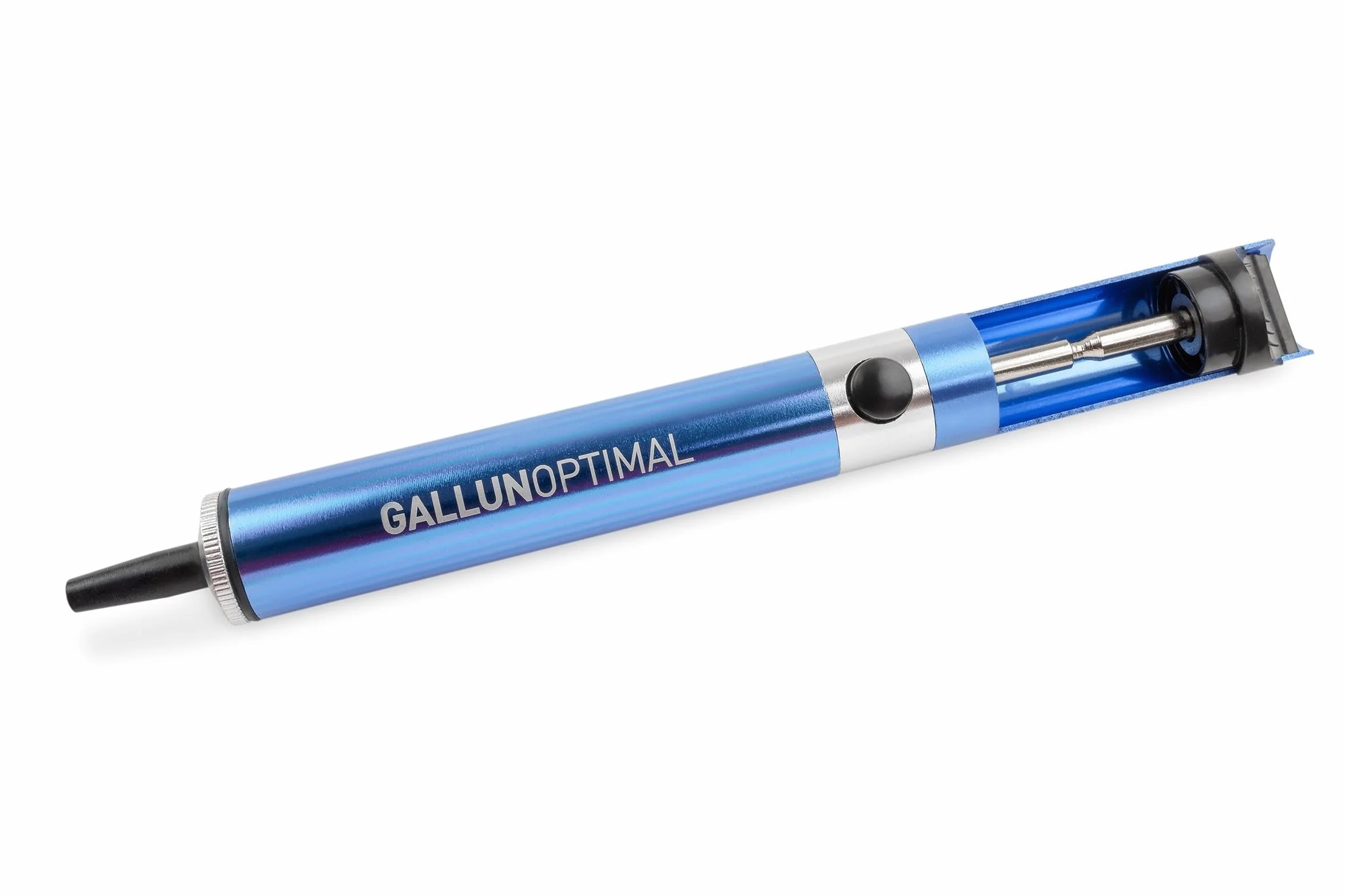 Pompa dissaldante professionale in metallo blu con punta ESD teflon alta potenza aspirazione