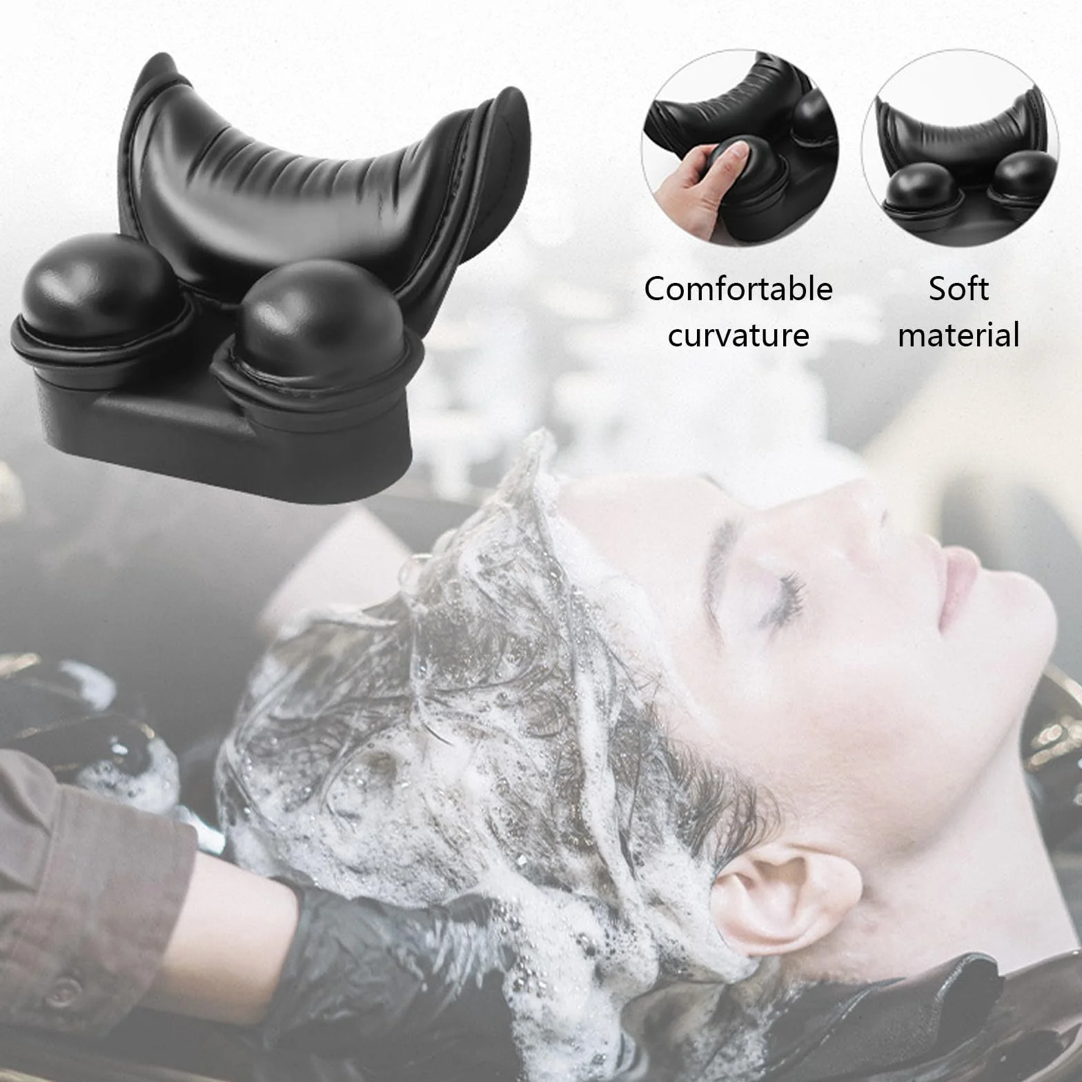 Collo Shampoo Cuscino, Poggia Collo per Lavatesta, Poggiatesta per Lavare Capelli, Shampoo Bowl Cuscino per il collo Shampoo Ciotola Cuscino per il Collo Cuscino di Sostegno del Collo del Silicone