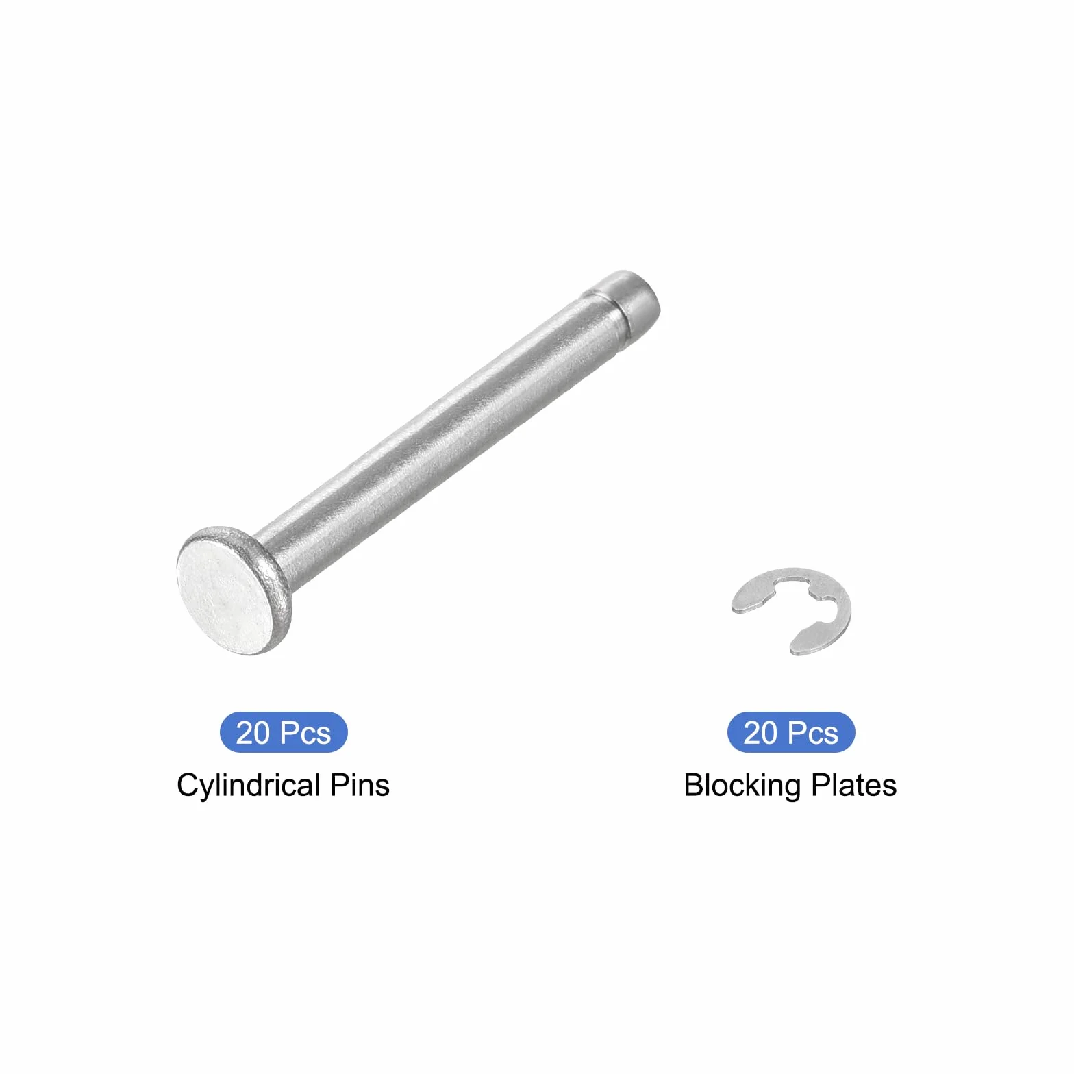 QUARKZMAN Perno Posizionamento Cilindrico Elastico M3x25mm Acciaio Inossidabile 304, Argento
