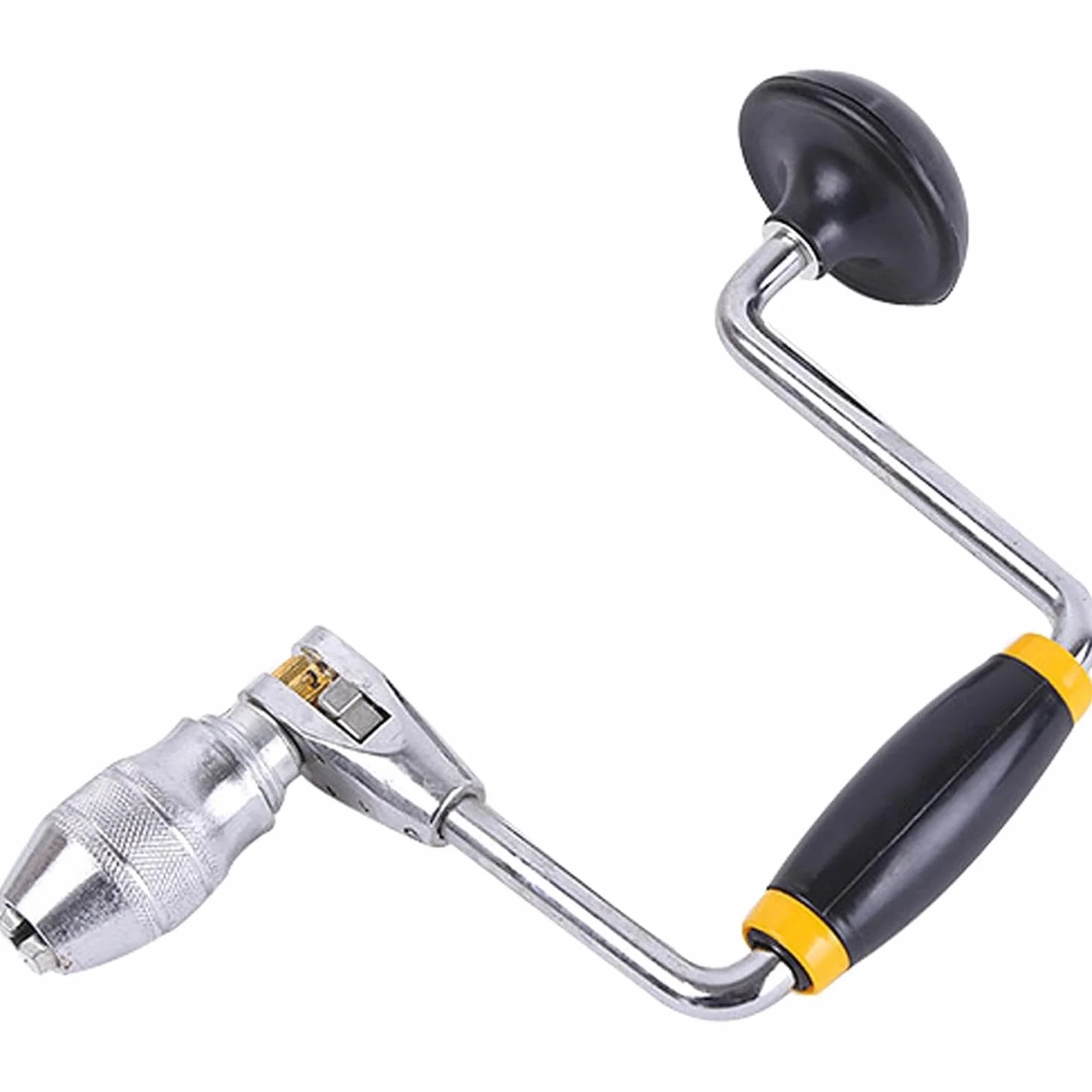 F Fityle Trapano a Manovella per Carpenteria, Utensile Punzonatura Manuale, Mandrino 4 Griffe, Lavorazione Legno, 30x17 cm