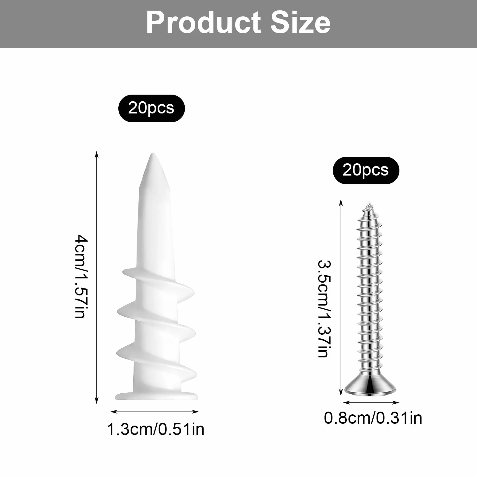 Fassadendübel 20 pezzi tasselli in nylon per isolamento facciate