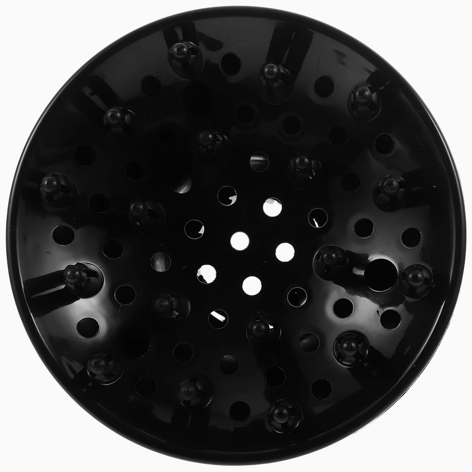 PLAFOPE Diffusore per Asciugacapelli in Plastica Nero Facile da Usare e Resistente Adatto per Bocchetta 4,2-4,8cm per Casa e Salone di Bellezza
