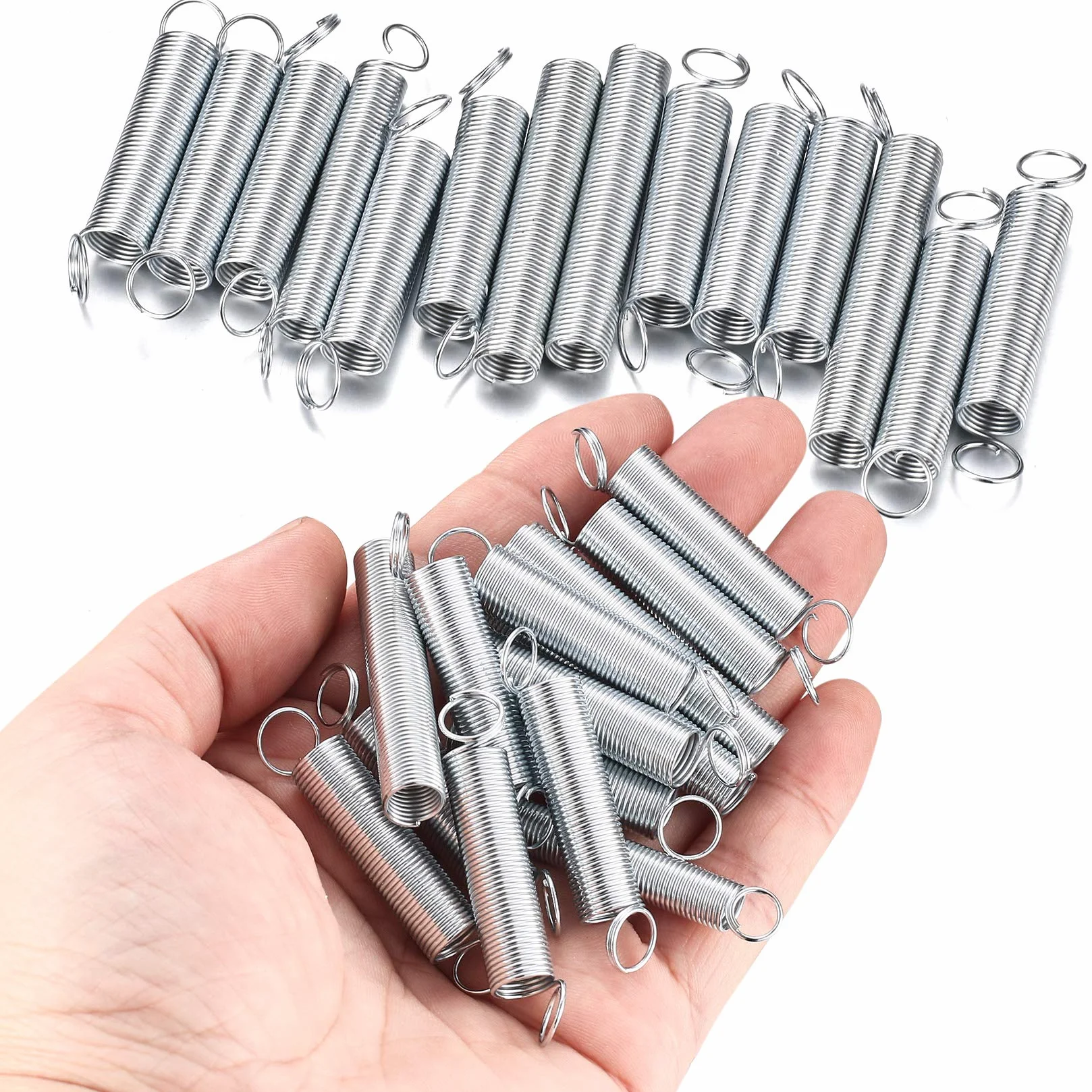 Molle di Compressione e Prolunga in Acciaio, Assortimento di Trazione e Pressione - 200 Pezzi