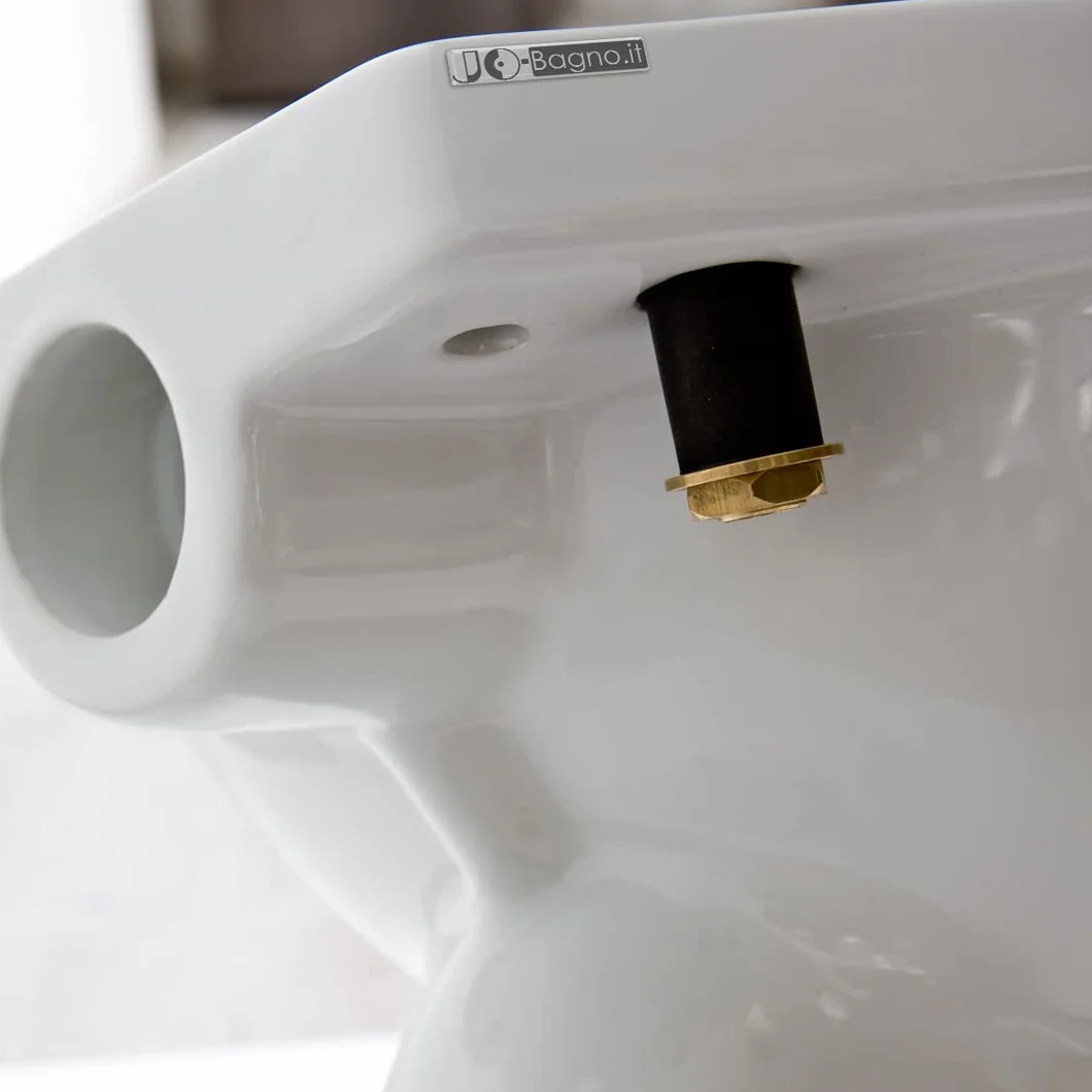 Vaso WC con Bidet Incorporato Ceramica Sanitari CLASSIC Scarico a Terra Made In Italy