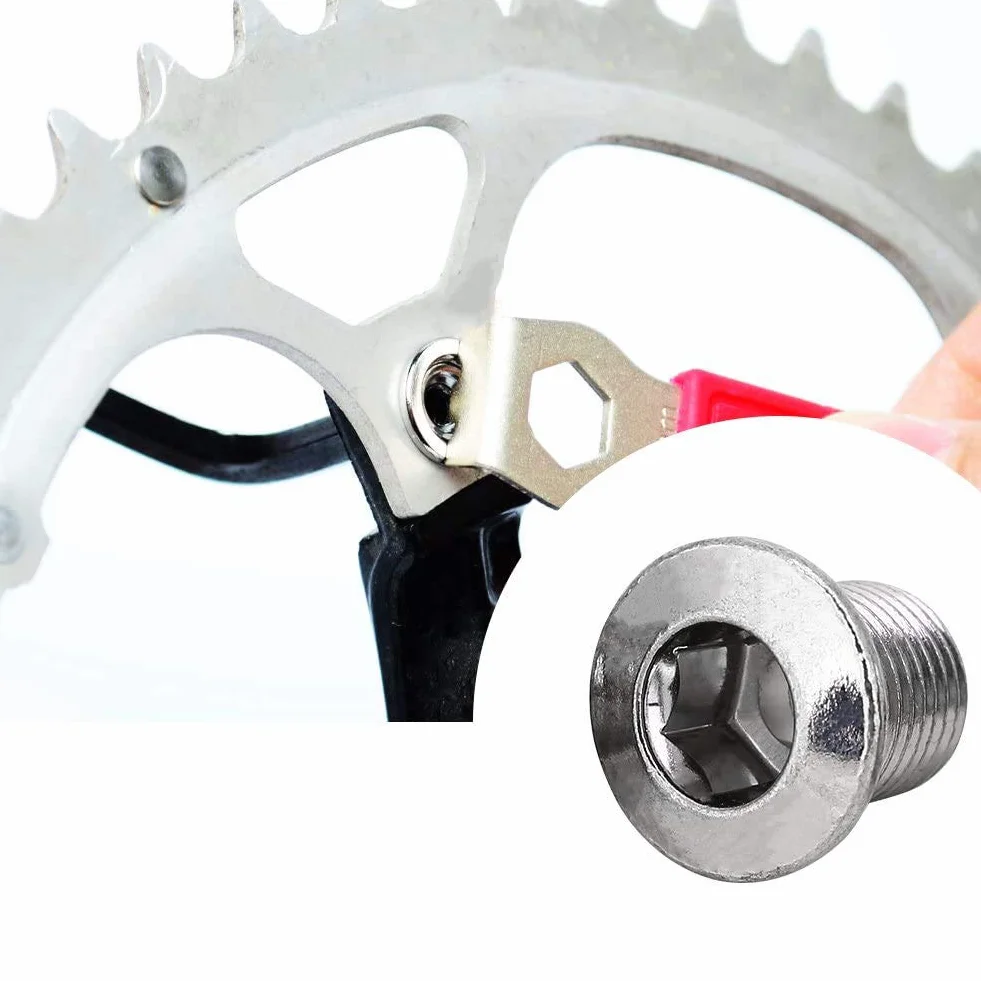 Bulloni per Corone in Lega di Alluminio M8 Argento 5 Set per Bici da Corsa MTB Bici da Strada