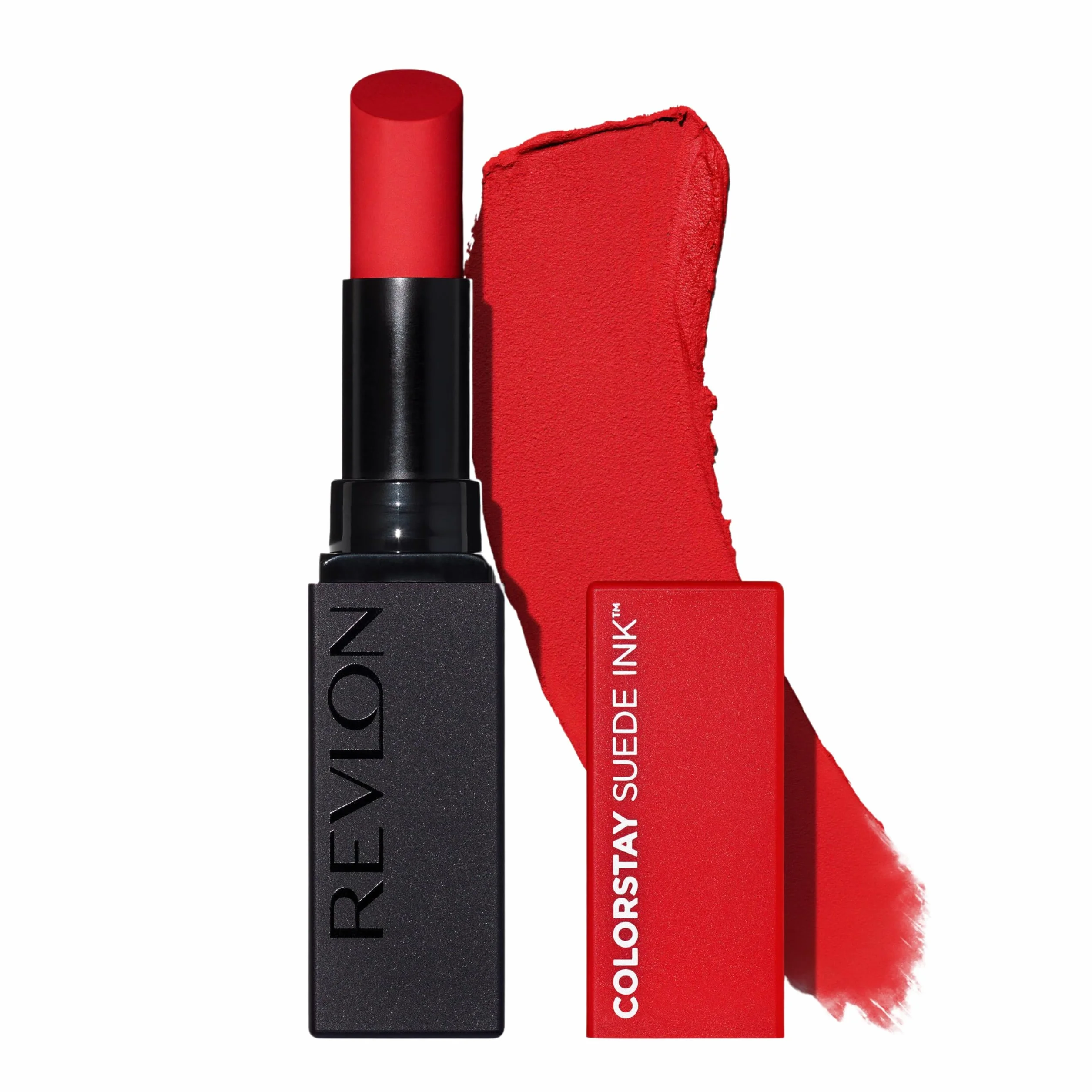 Revlon ColorStay Suede Ink Lipstick, Rossetto Opaco, A Lunga Durata, Formula No-Transfer, Arricchito con Vitamina E, Resistente All'Acqua, 015 Lip Boom, 2.55g