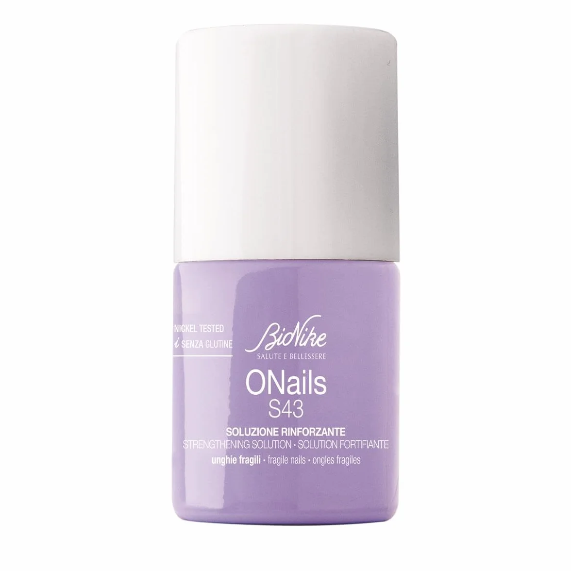 Bionike Onails - S43 Soluzione Rinforzante per Unghie Fragili che Si Spezzano, con Cheratina, Zinco e Magnesio, Rinforza e Protegge l'Unghia e Riduce Rotture e Sfaldamenti, 11 ml
