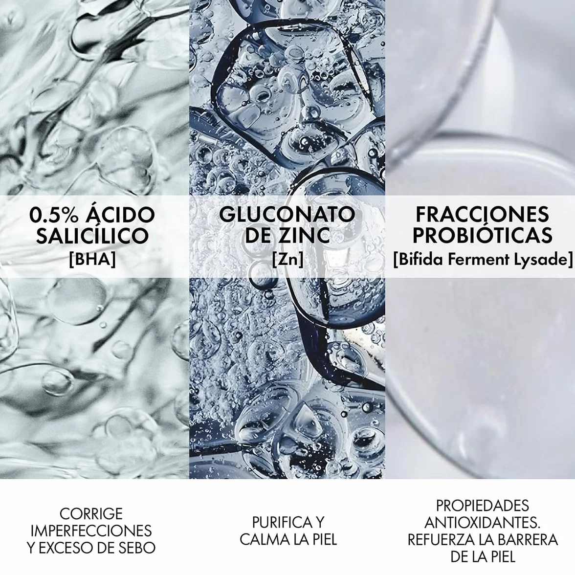 Vichy Phytosolution, Gel Detergente Purificante, Per Pelli a Tendenza Acneica, Azione Anti-Imperfezioni, Pelle Levigata, Con Acido Salicilico, Bifidus Probiotico, Rame e Zinco, 400 ml