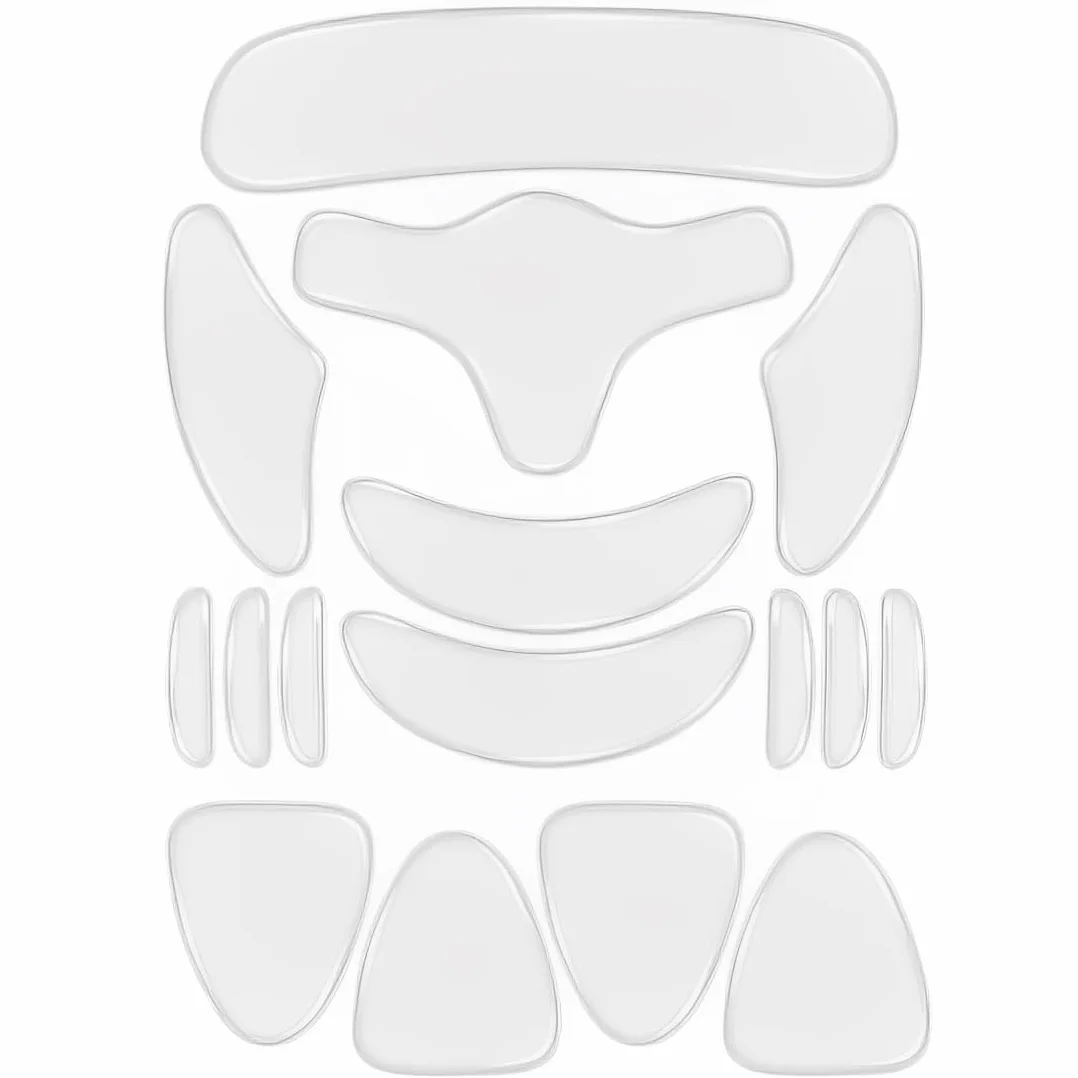 16 Pezzi Cerotti Anti Rughe Silicone Patches Riutilizzabili per Viso, Bocca, Fronte, Mento Set di Patch per il Viso