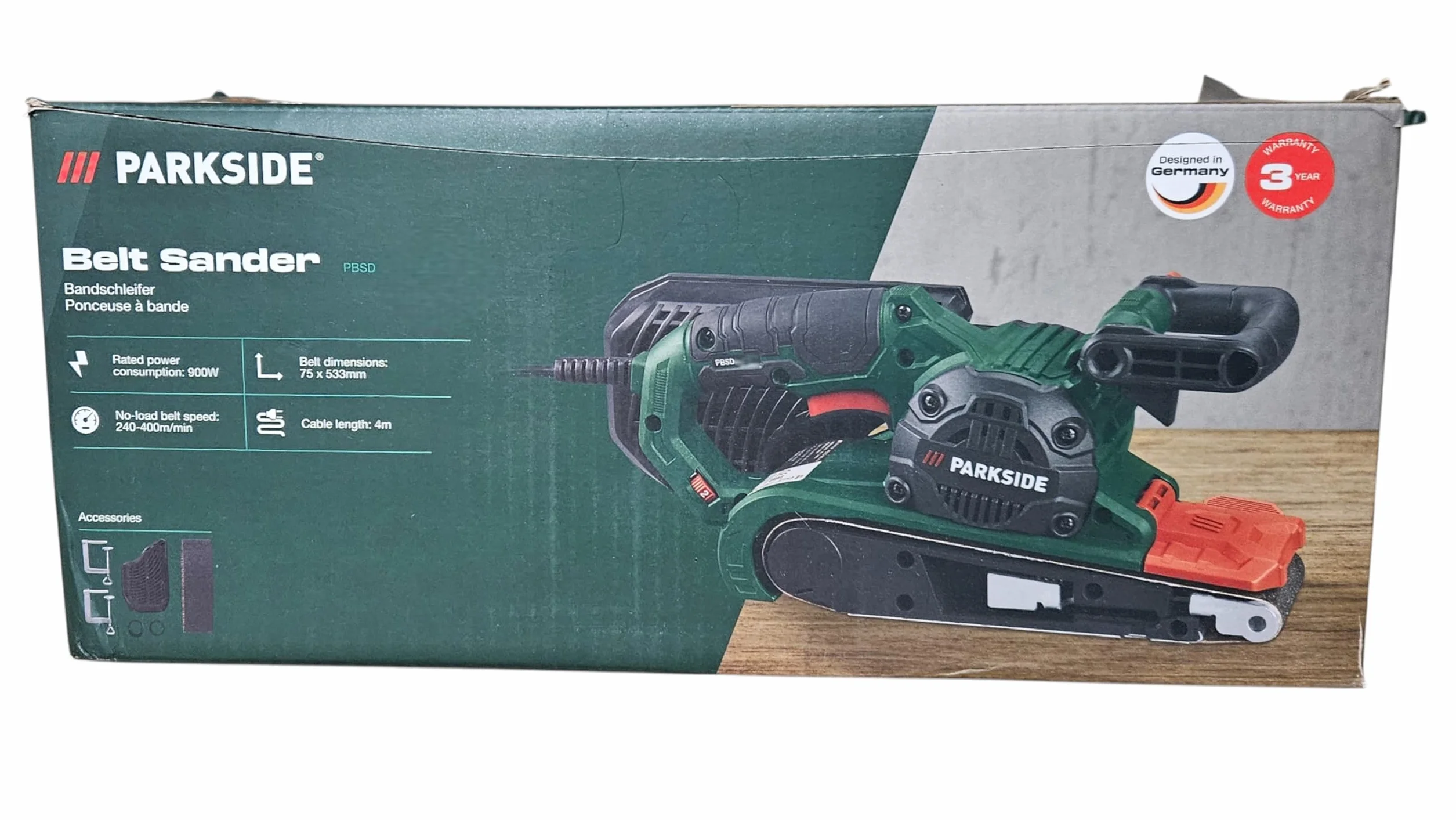 Parkside PBSD 900 A2 Levigatrice a Nastro 900 W