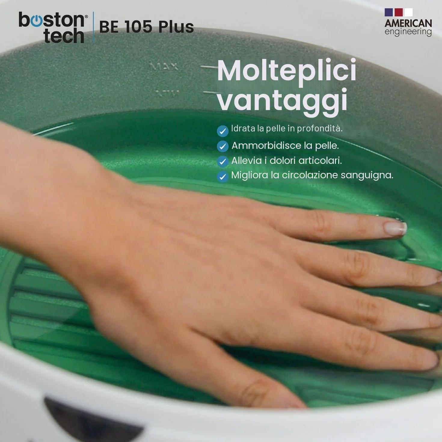 Boston Tech® Bagno di paraffina per mani e piedi -Apparecchio di paraffina per alleviare dolori muscolari e osteoartrite - Capacità 3 litri Include accessori premium per uso personale e professionale